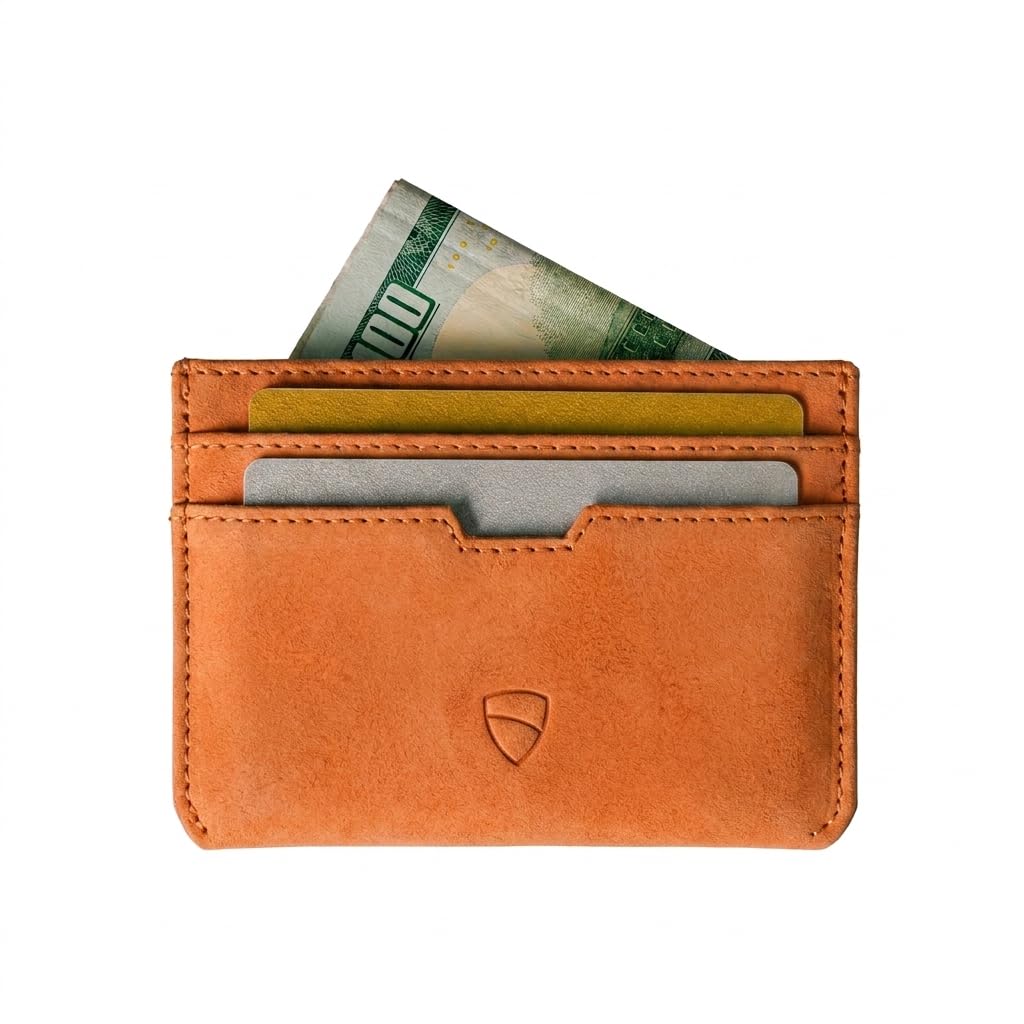 Vaultskin MOORGATE Slim Top-Grain Leather Credit Card Holder, RFID Wallet