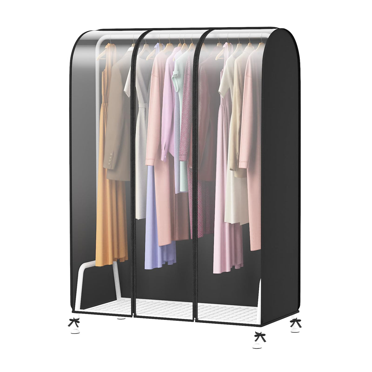 Zilink Garment Rack Cover Clothes Rack Cover Wardrobe Cover 60in, Black