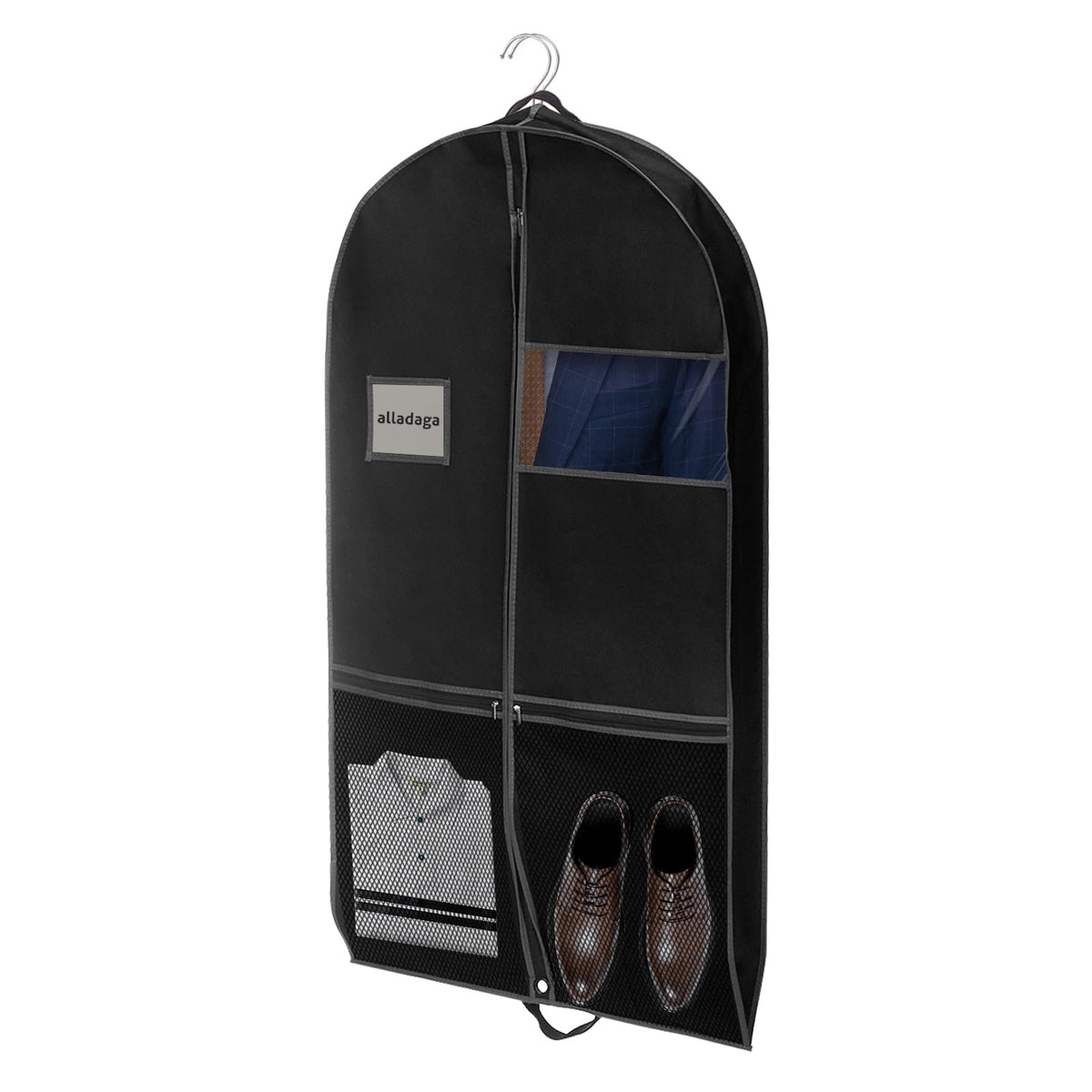 43" Garment Bag Suit Bag Garment Bags for Travel Duffle Bags for Hanging Clothes Storage Bag Carry on Garment Bag,Ideal for Wardrobes, Blazers, Dresses, Coats