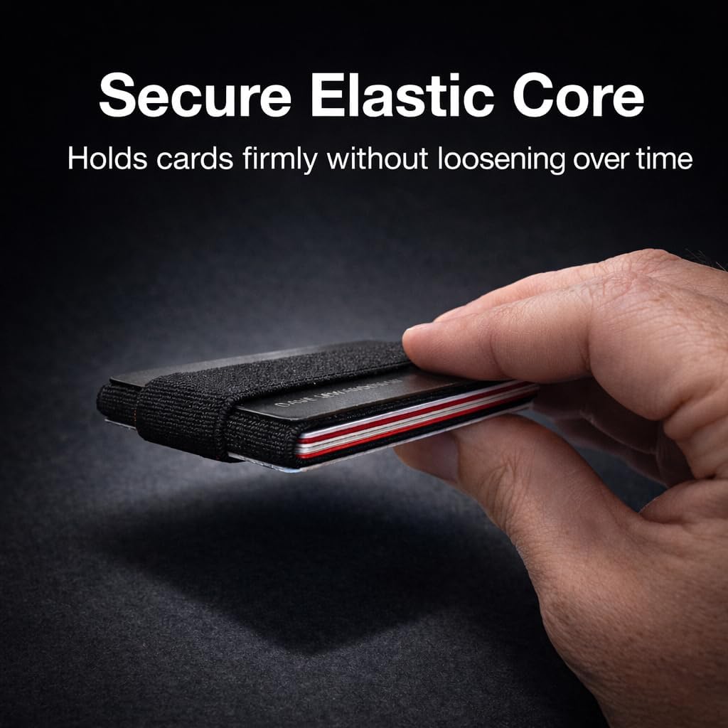 Modern Carry Quick Draw Eclipse Minimalist Card Holder – Fast Access with Secure Core Protection, Slim Front Pocket Wallet Alternative for Men & Women (Black)