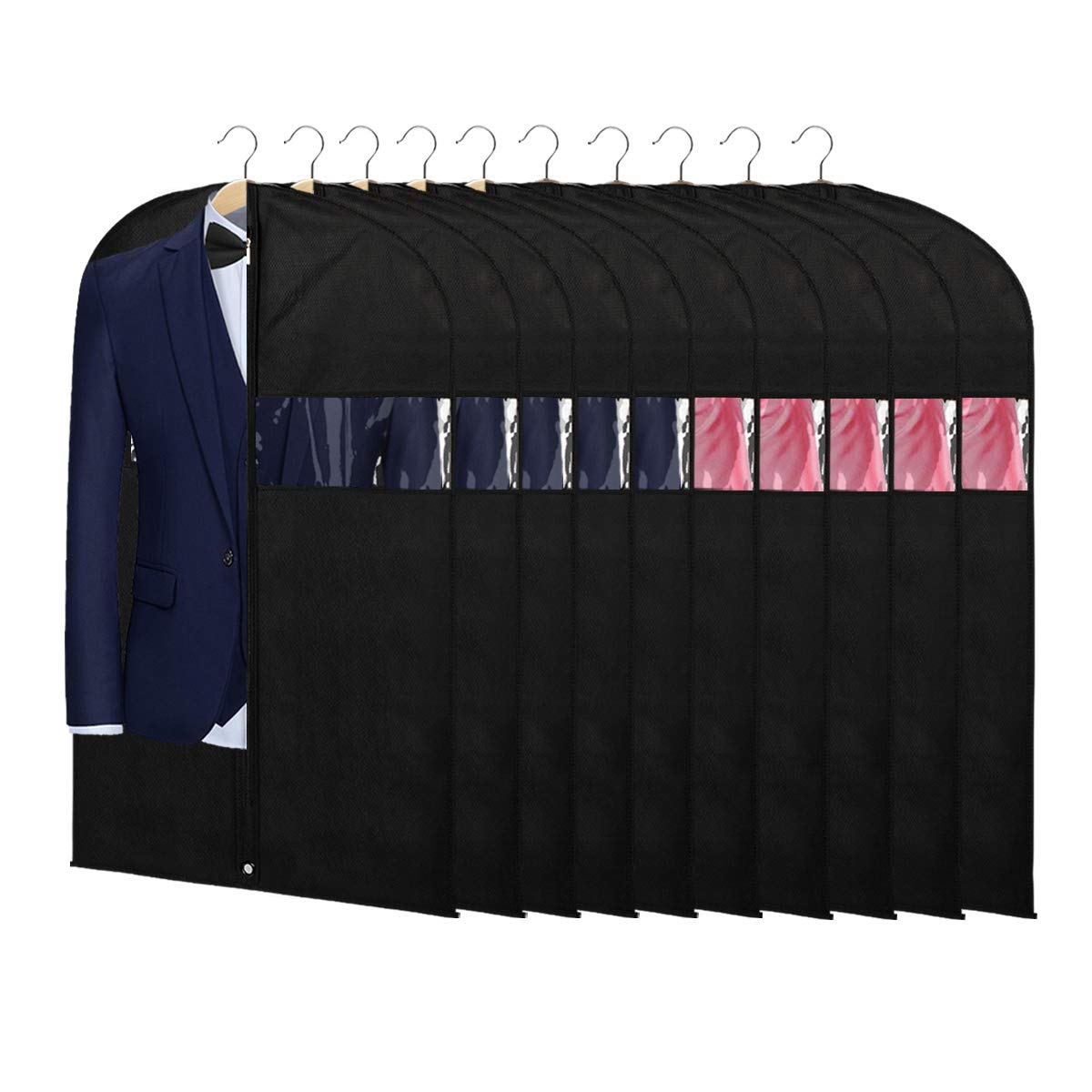 KEEGH 60 in Garment Bags for Hanging Clothes (Set of 6) Purple