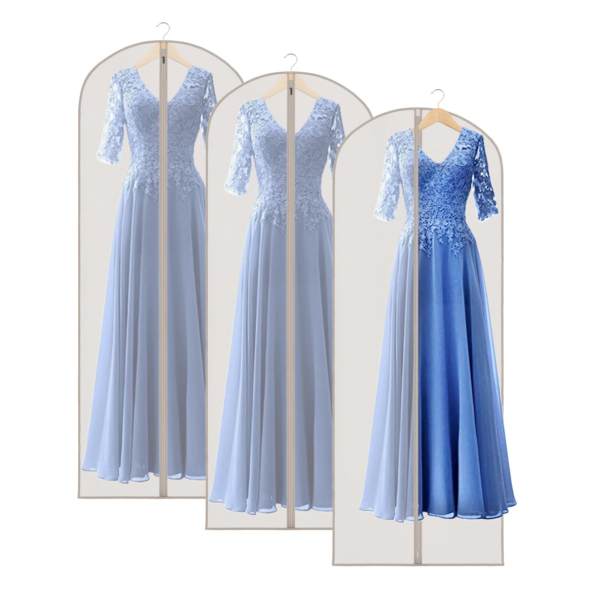 Zilink Dress Garment Bag for Storage Dress Cover Bag for Long Dresses 72 in