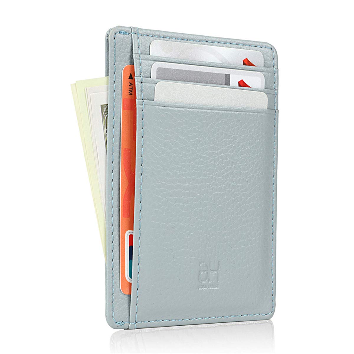 GH GOLD HORSE Slim RFID Blocking Card Holder Minimalist Leather Front Pocket Wallet for Women