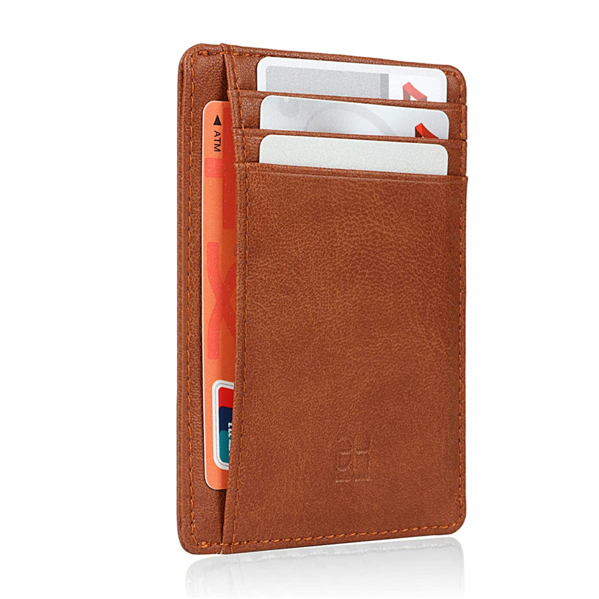 GH GOLD HORSE Slim RFID Blocking Card Holder Minimalist Leather Front Pocket Wallet for Women