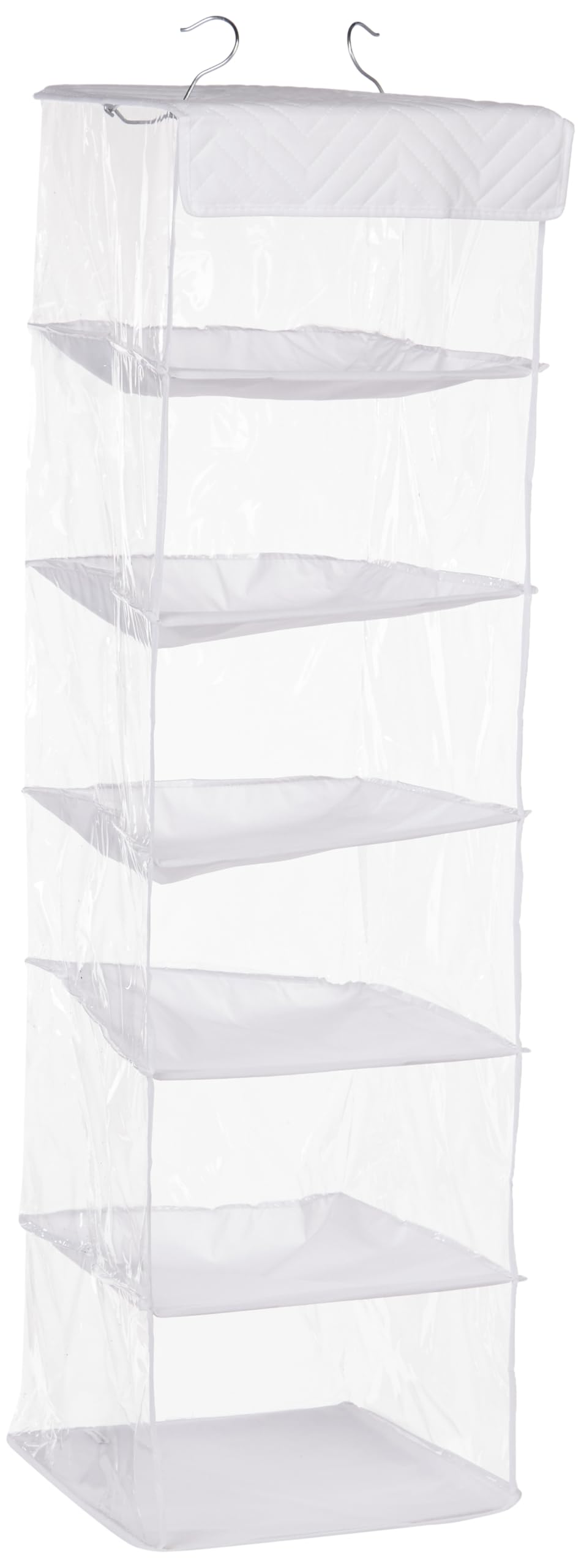 Whitmor Crystal Clear Hanging Sweater Bag - White