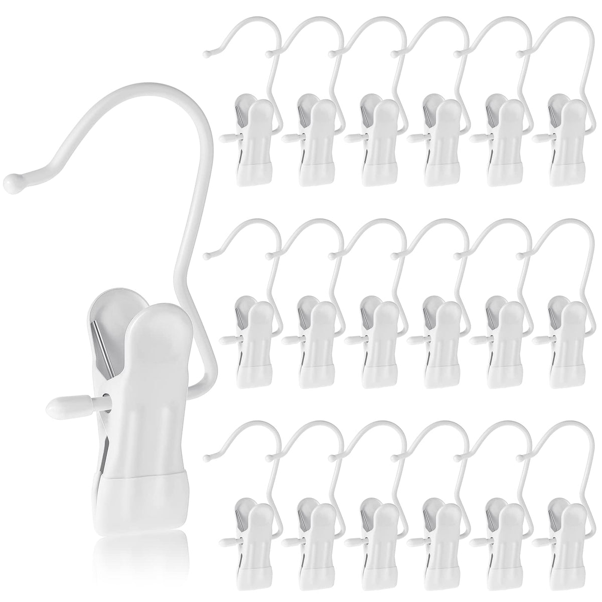 Hotop 20 Pieces Boot Hanger Clips Heavy Duty Closet Space Saving, Black