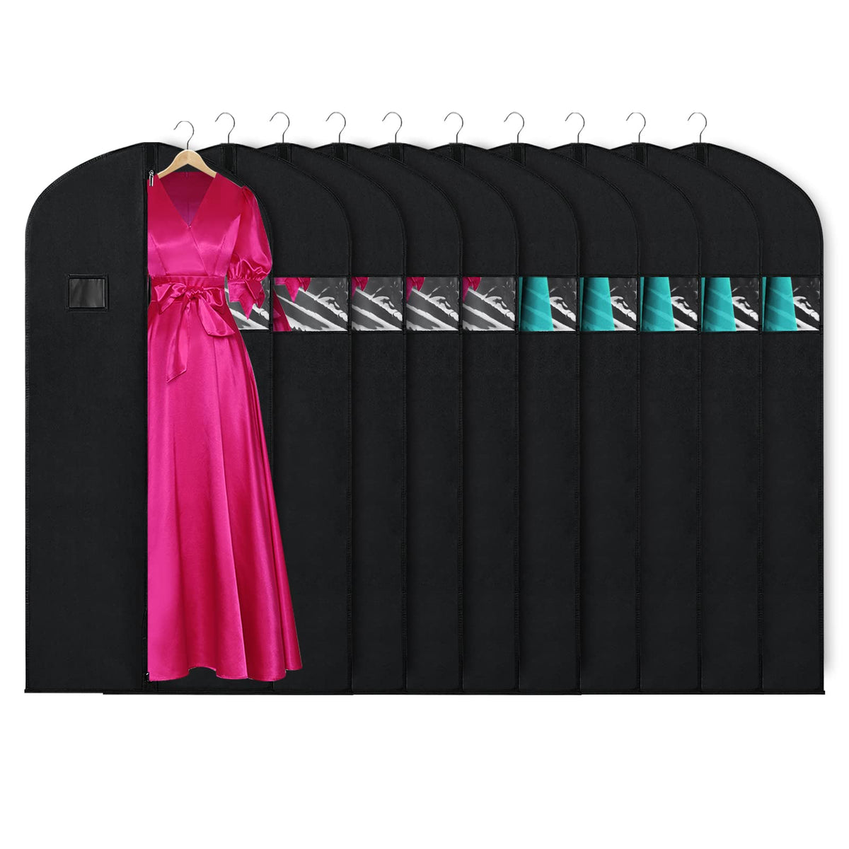 KEEGH 60 in Garment Bags for Hanging Clothes (Set of 6) Purple