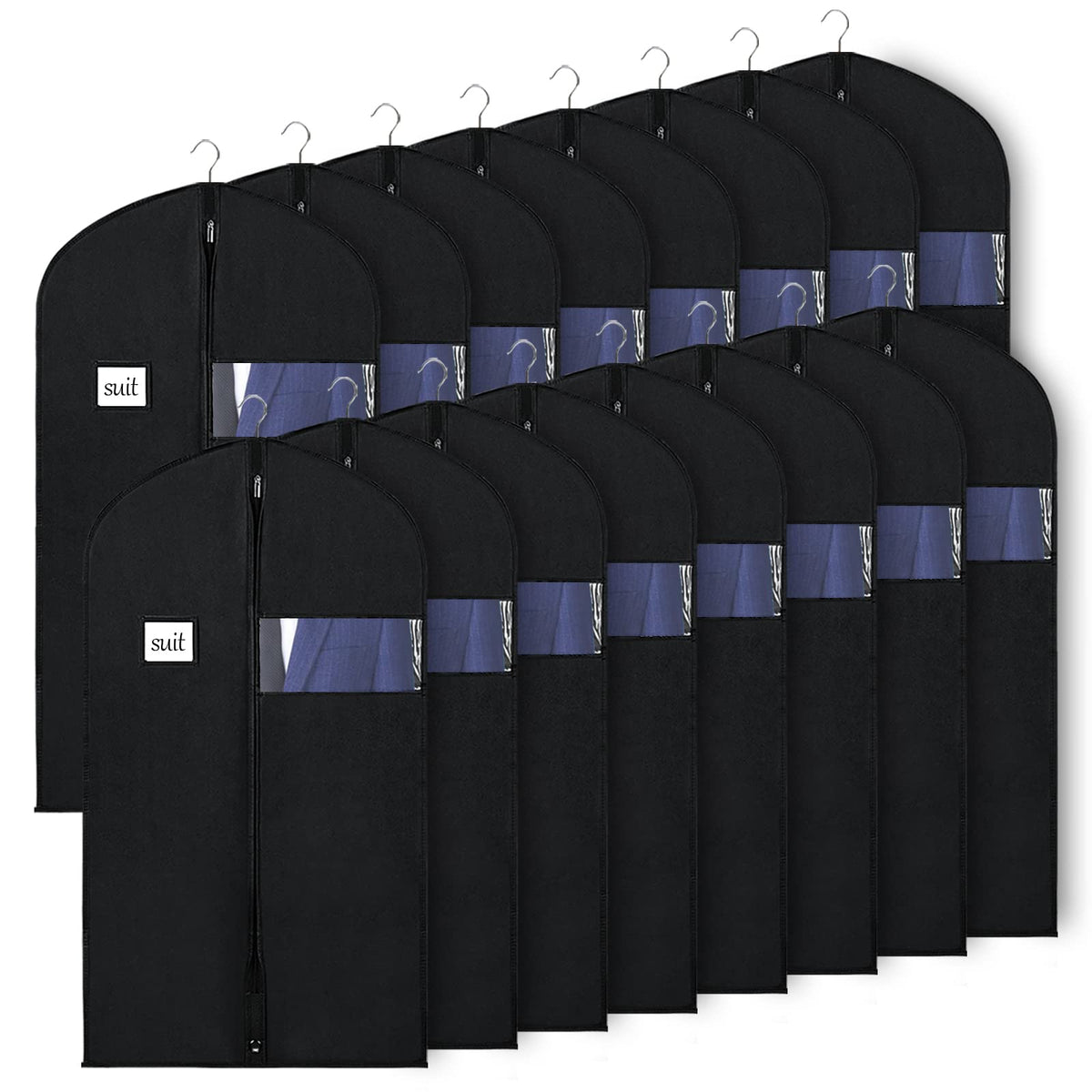 KEEGH 60 in Garment Bags for Hanging Clothes (Set of 6) Purple