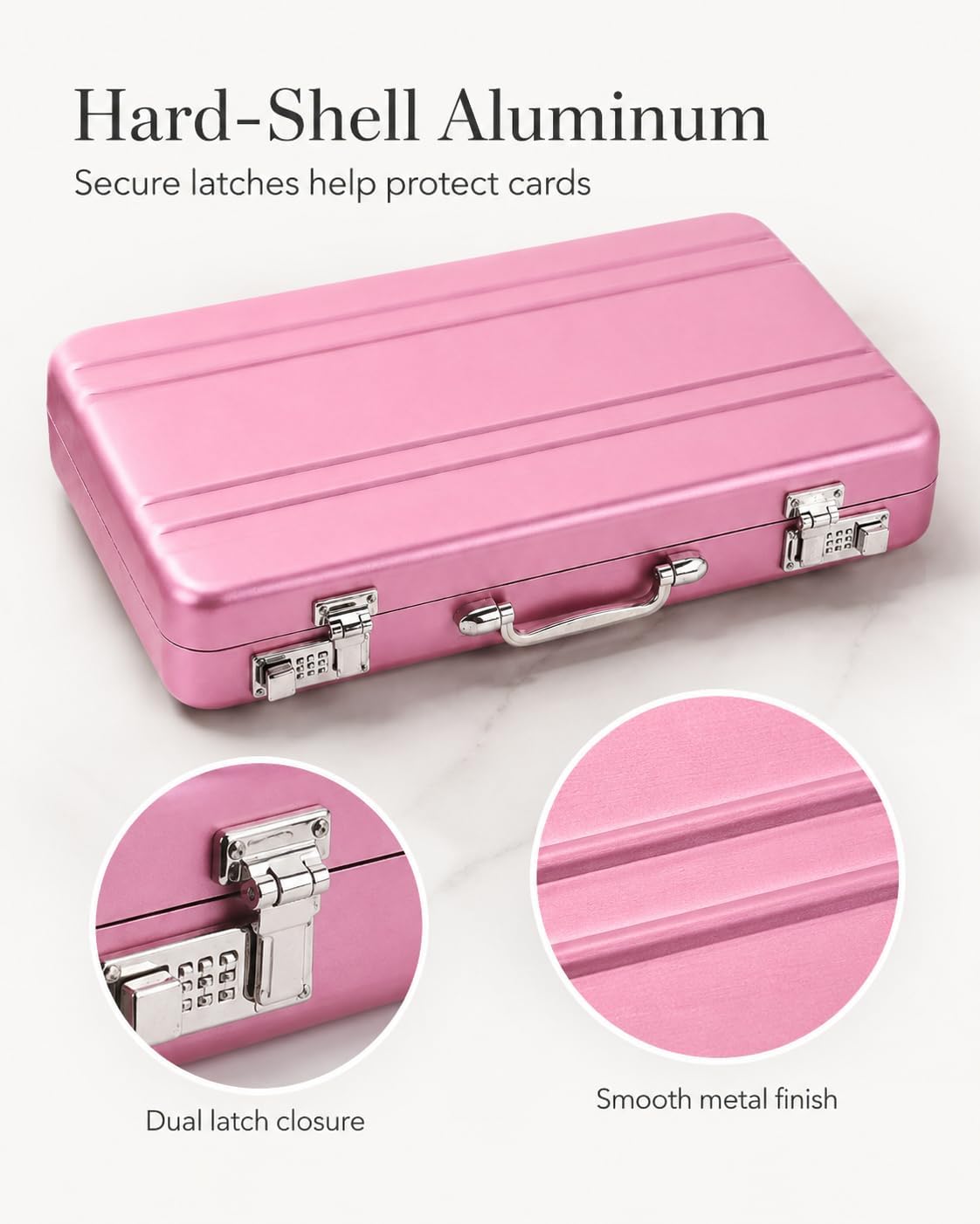 IMIKEYA Business Card Holder: Mini Business Card Storage Box Case for Men Or Women Waterproof Aluminium Briefcase Pocket Credit Holders for Men Organizer