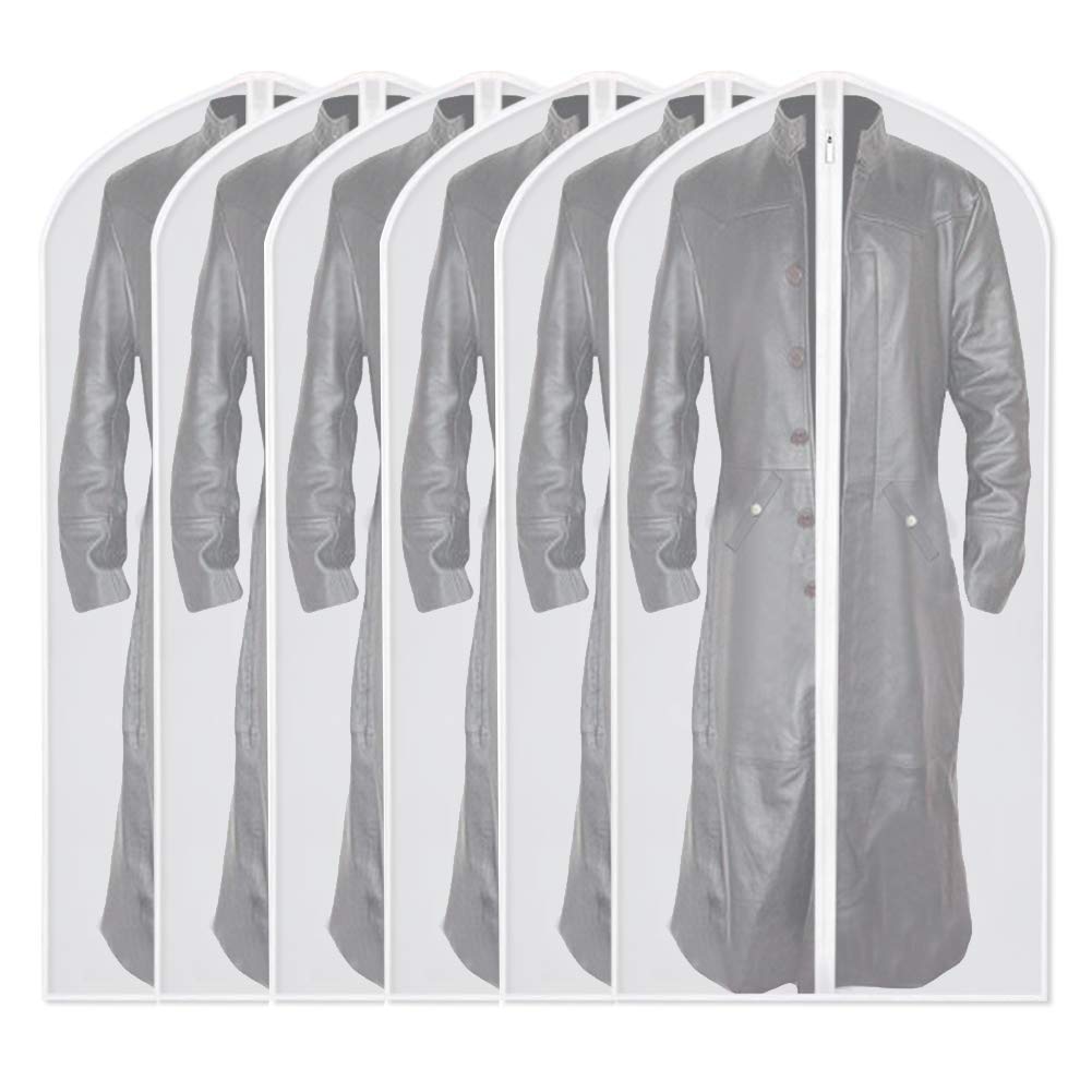 Garment Bags for Hanging Clothes 24" x 40"Coat Covers for Closet Foldable Washable Dress Bags for Hanging Clothes for Long Dress Dance Costumes Suits Gowns Coats