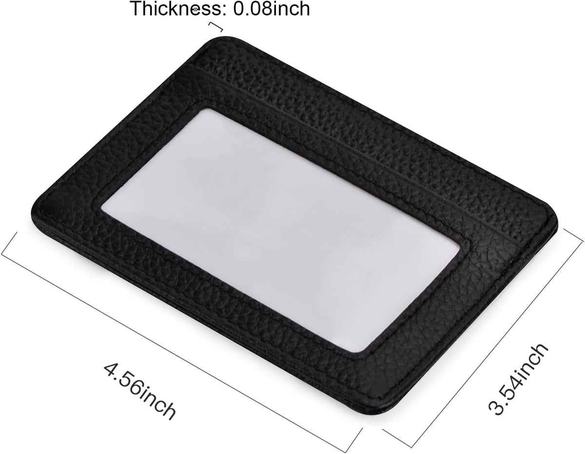 EASTNIGHTS Credit Card Holder Slim Wallet Leather Minimalist Wallet with ID Window