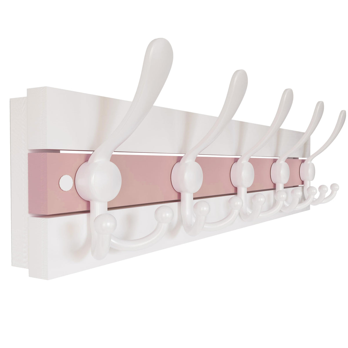 SKOLOO Rustic Coat Rack Wall Mount, 16" Stud Spacing, Solid Wood, Brown