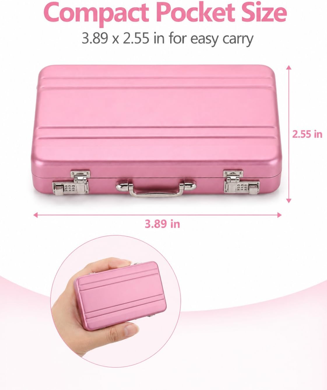 IMIKEYA Business Card Holder: Mini Business Card Storage Box Case for Men Or Women Waterproof Aluminium Briefcase Pocket Credit Holders for Men Organizer