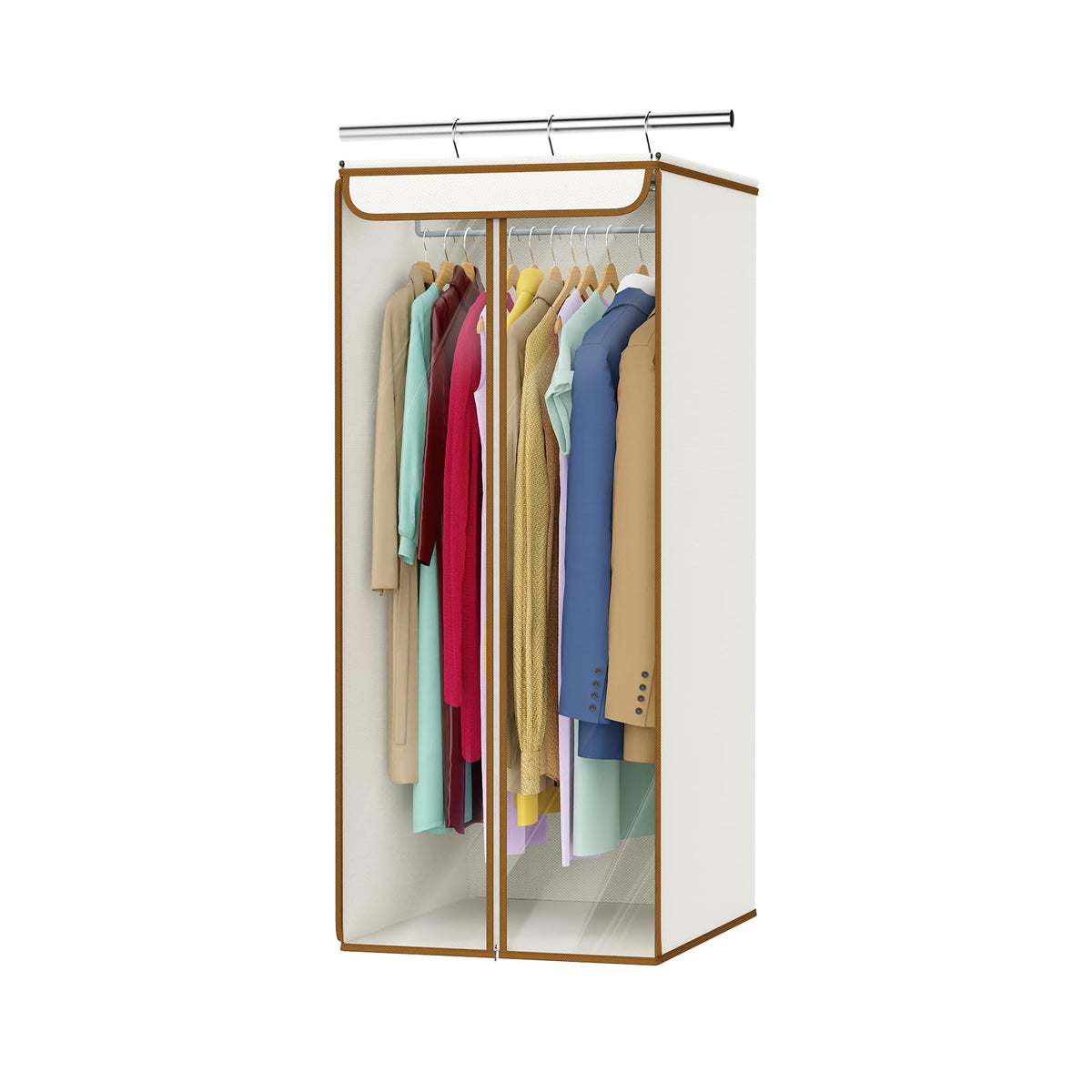 Univivi Garment Bags for Hanging Clothes, Cloth Bag 54 In, 2 PCS, Clear