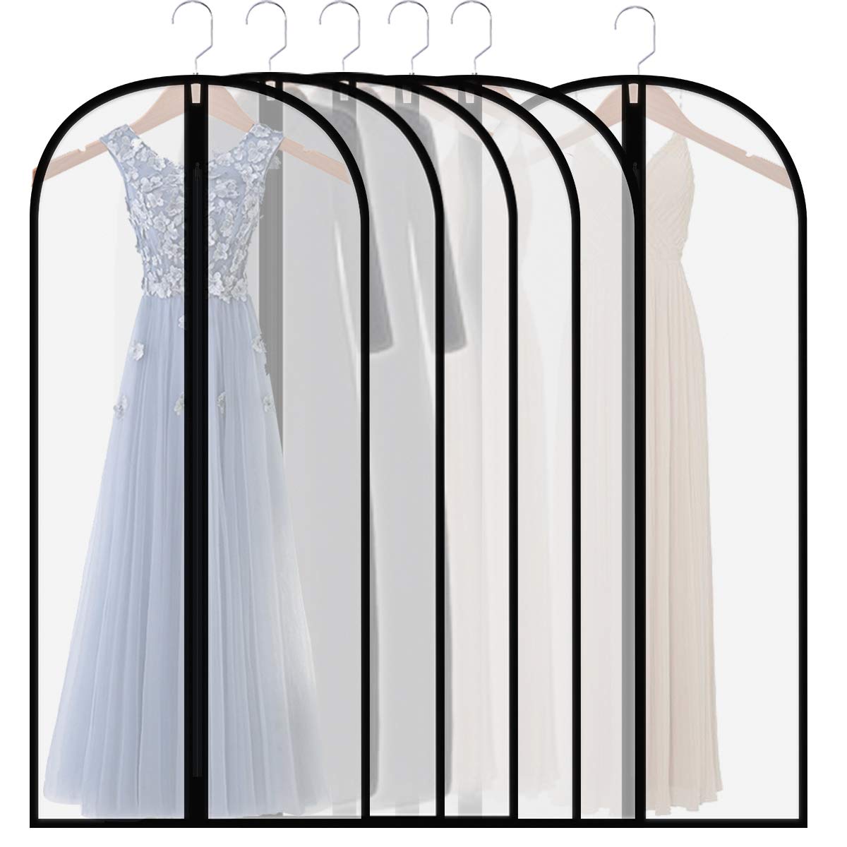 60" Extra-Long Hanging Garment Bags for Dresses & Gowns