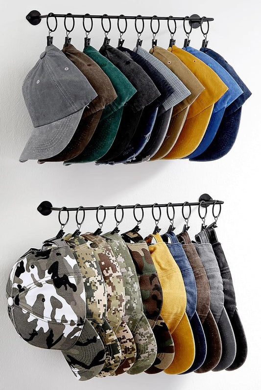 Hat Organizer Hat Rack for Baseball Caps Wall Hat Storage for 20 Caps