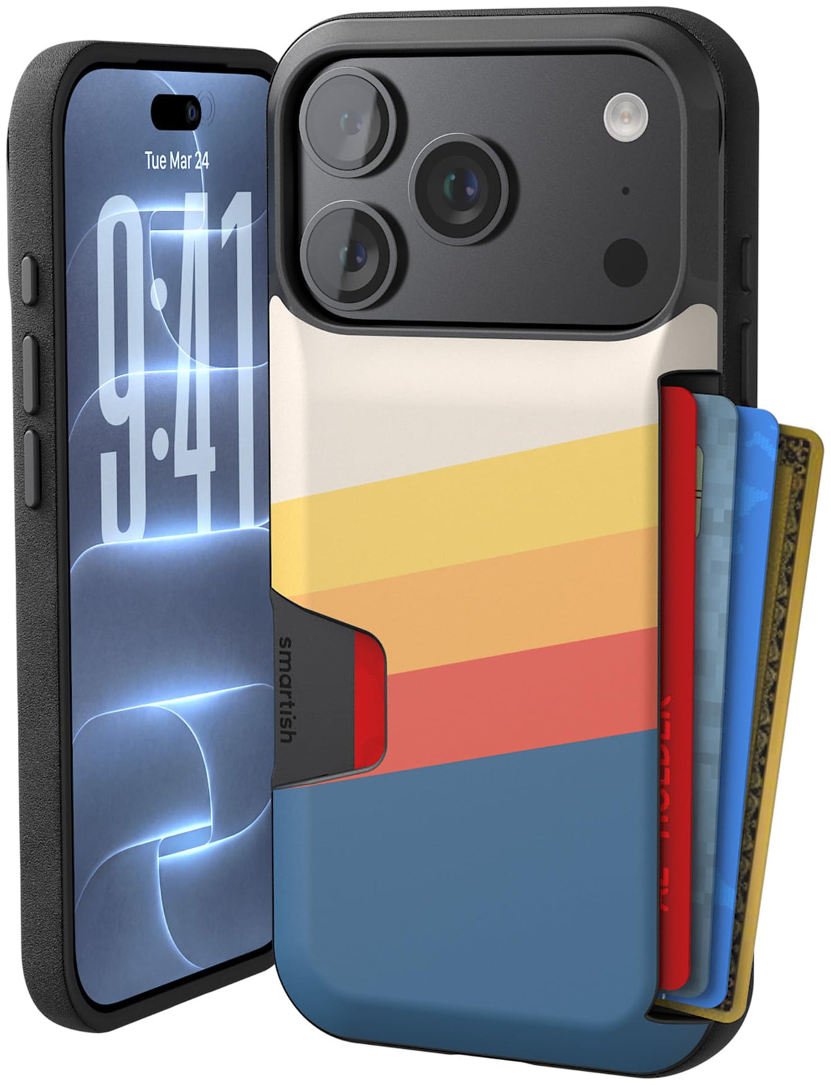 Smartish iPhone 18 Pro/17 Pro Wallet Case, Wallet Slayer Vol 1, Black