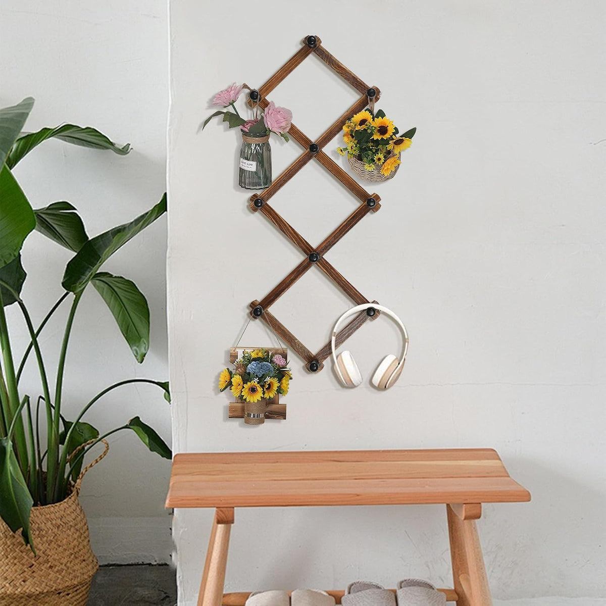 WGFKVAS 2 Pack Accordion Hat Rack for Wall