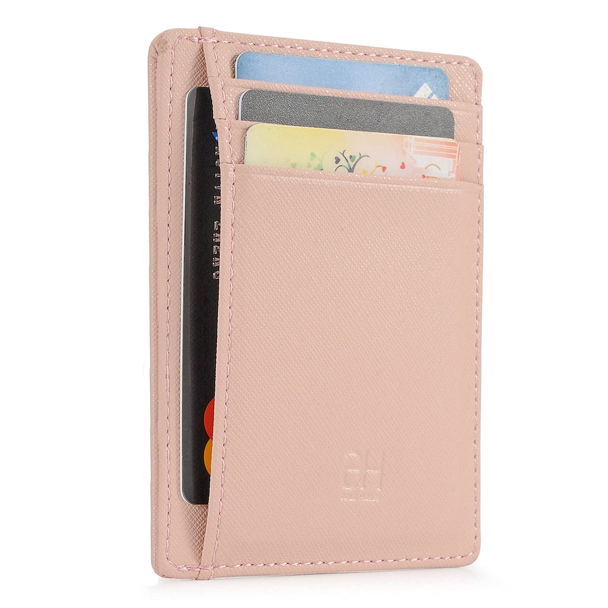 GH GOLD HORSE Slim RFID Blocking Card Holder Minimalist Leather Front Pocket Wallet for Women
