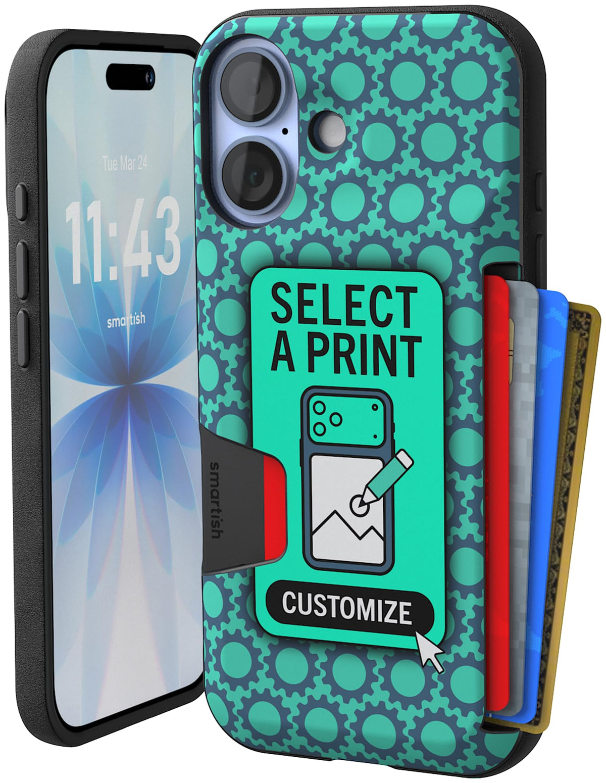 Smartish iPhone 18 Pro/17 Pro Wallet Case, Wallet Slayer Vol 1, Black