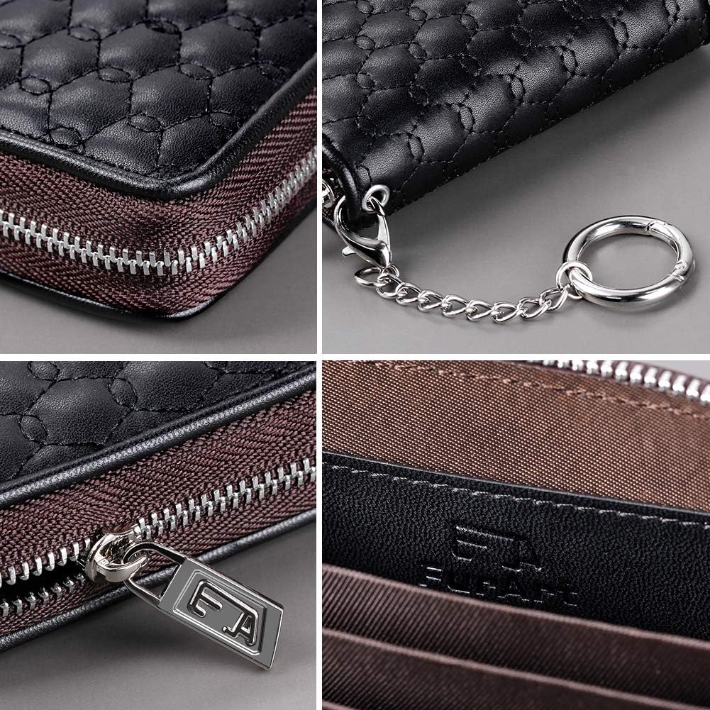 FurArt Zipper Wallet Women RFID Credit Card Holder keychain Wallet