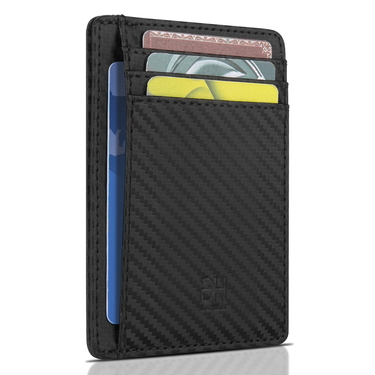 GH GOLD HORSE Slim RFID Blocking Card Holder Minimalist Leather Front Pocket Wallet for Women