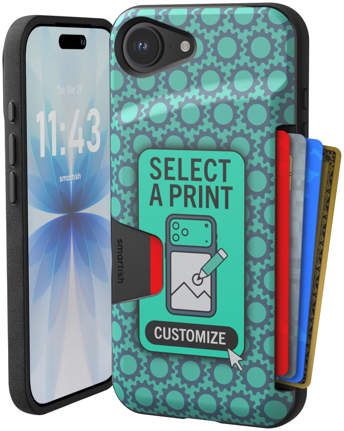 Smartish iPhone 18 Pro/17 Pro Wallet Case, Wallet Slayer Vol 1, Black