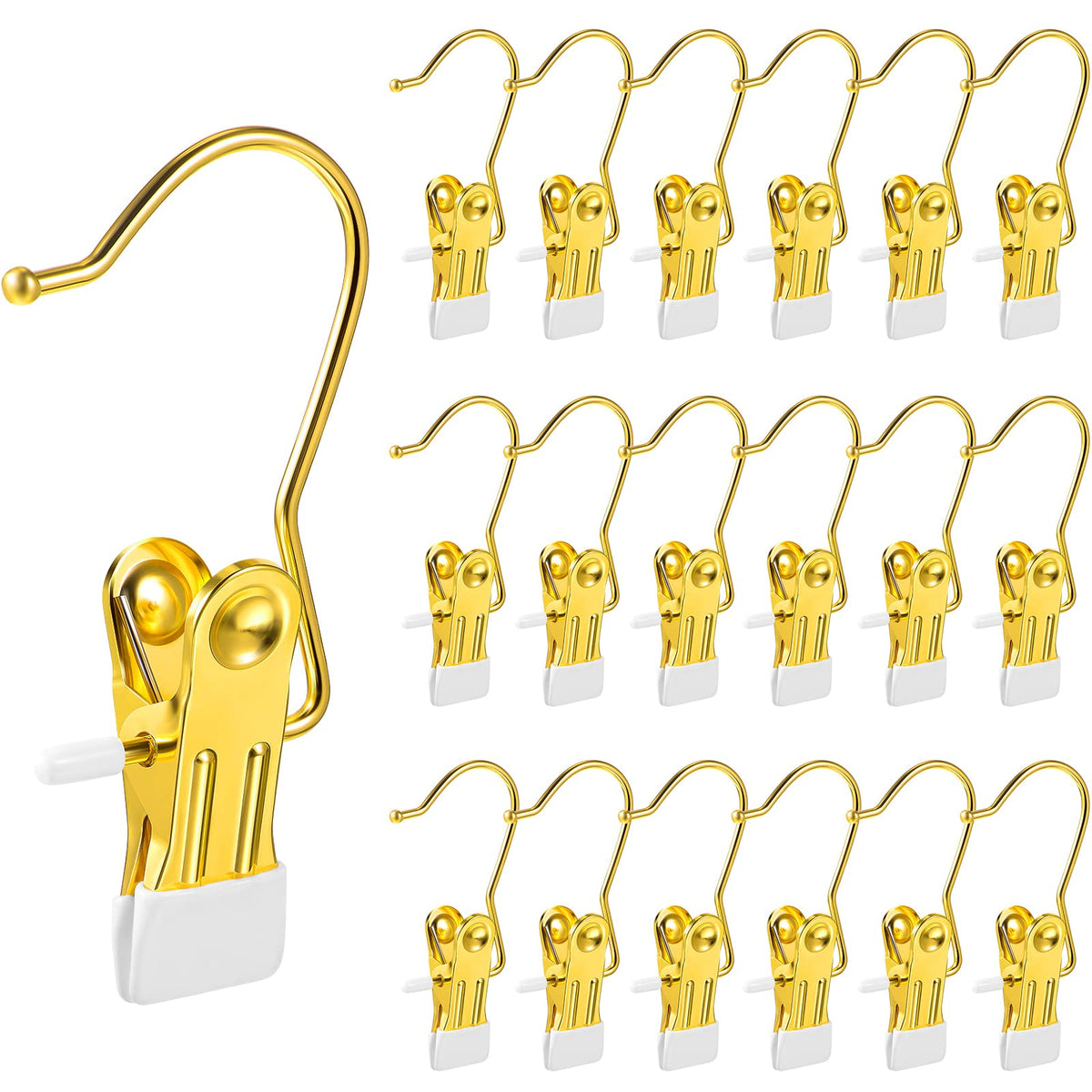 Hotop 20 Pieces Boot Hanger Clips Heavy Duty Closet Space Saving, Black