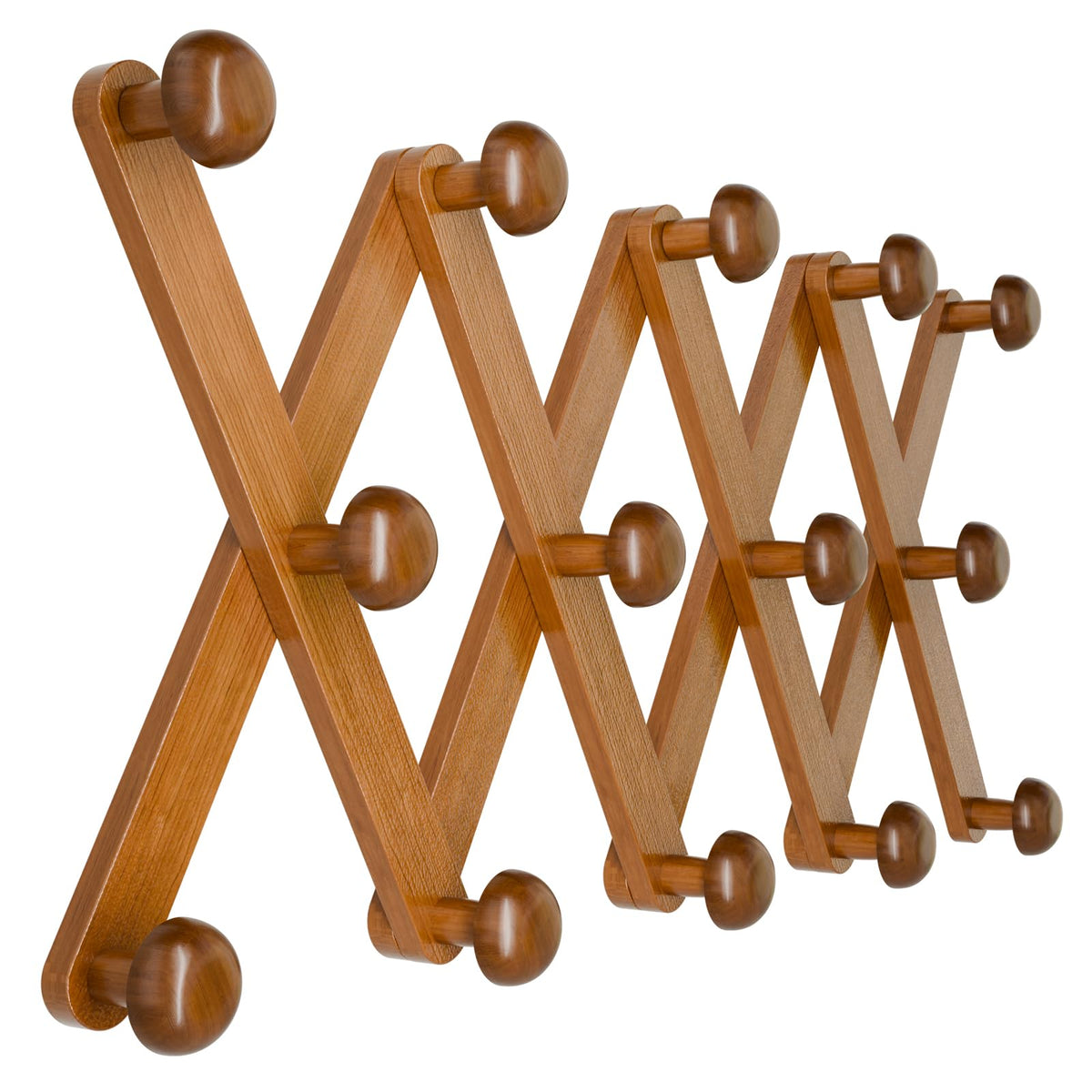WGFKVAS 2 Pack Accordion Hat Rack for Wall