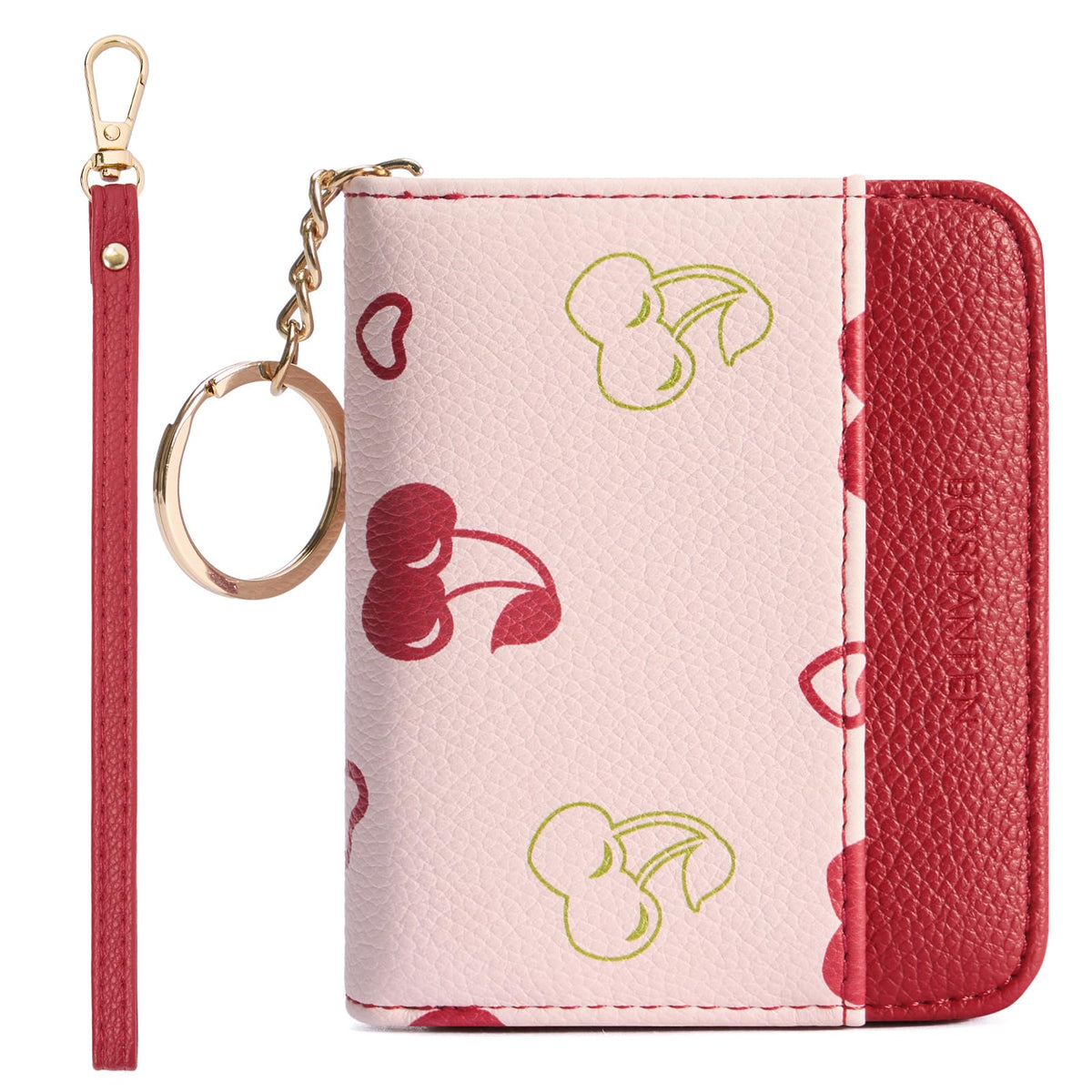 BOSTANTEN Credit Card Holder Small RFID Wallet Women with Keychain Wristlet
