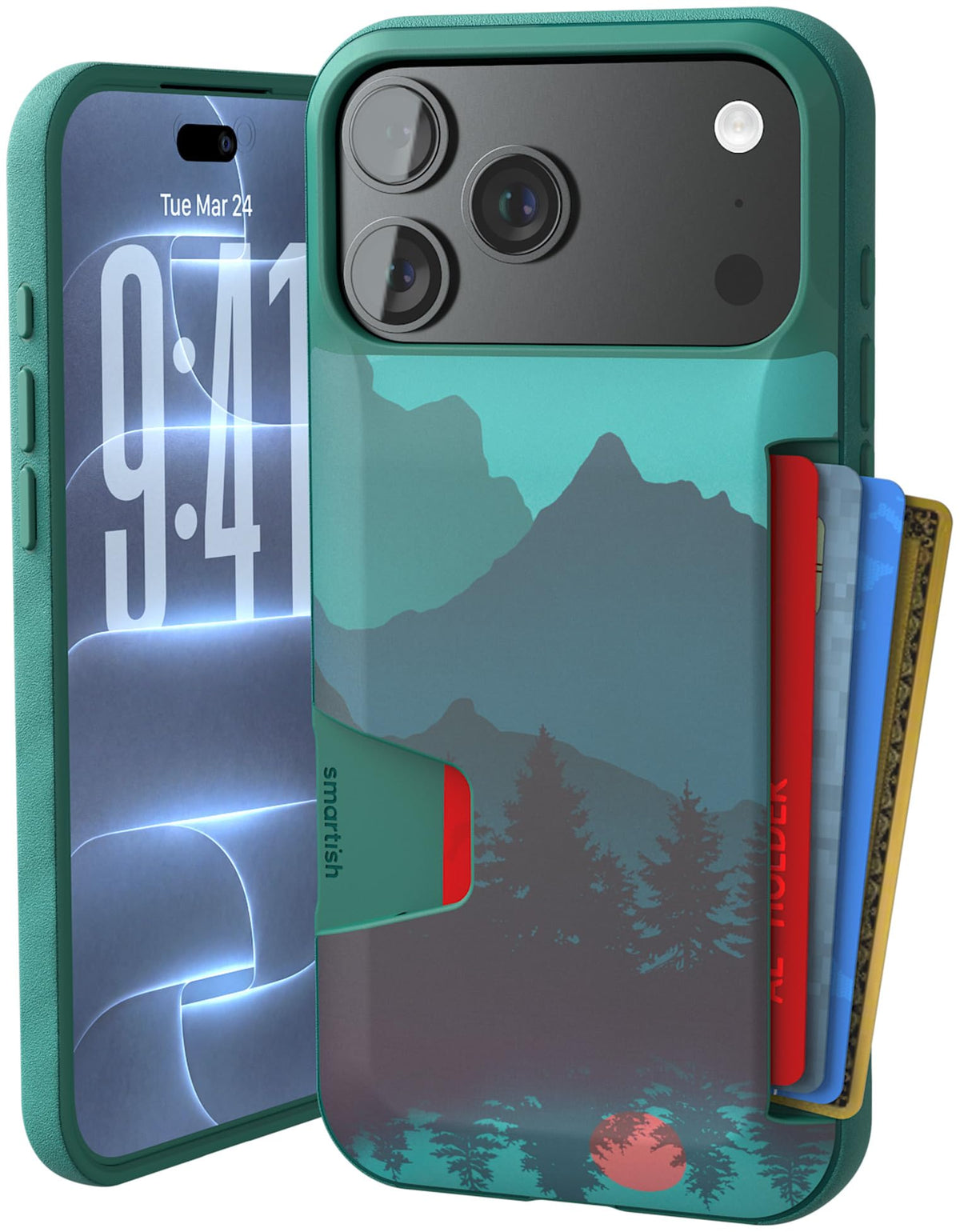 Smartish iPhone 18 Pro/17 Pro Wallet Case, Wallet Slayer Vol 1, Black