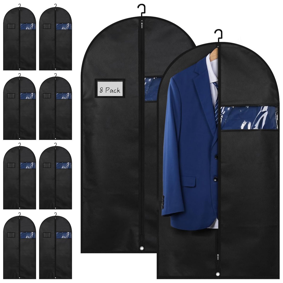 Lzerking 65” x 23” Garment Bags for Dresses and Gowns for Closet Storage