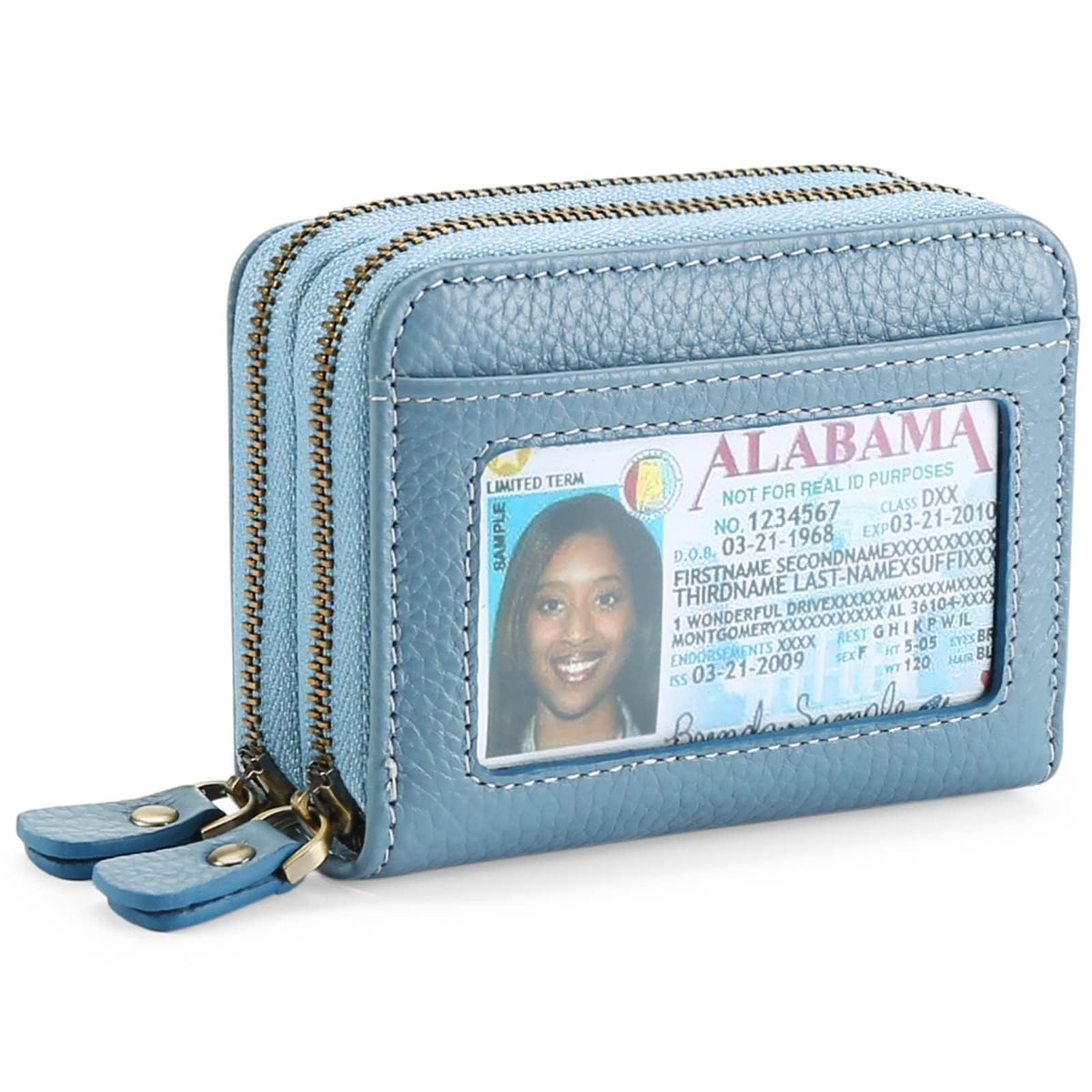 GOIACII Small Genuine Leather Wallet for Women, RFID Blocking Credit Card Holder Wallet