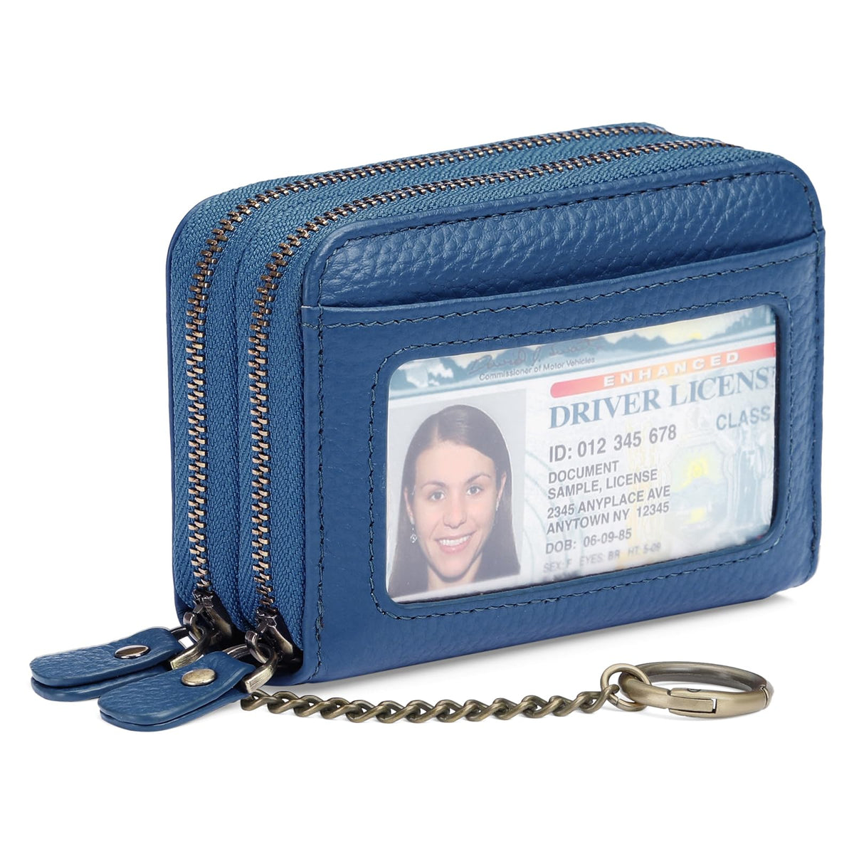 GOIACII Small Genuine Leather Wallet for Women, RFID Blocking Credit Card Holder Wallet