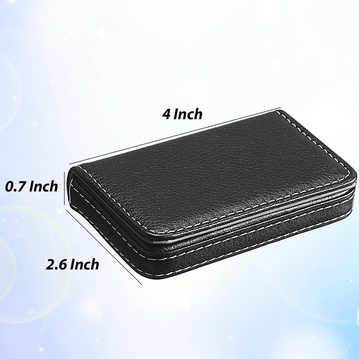 Outus 2 Pcs Business Card Holder PU Leather, Black