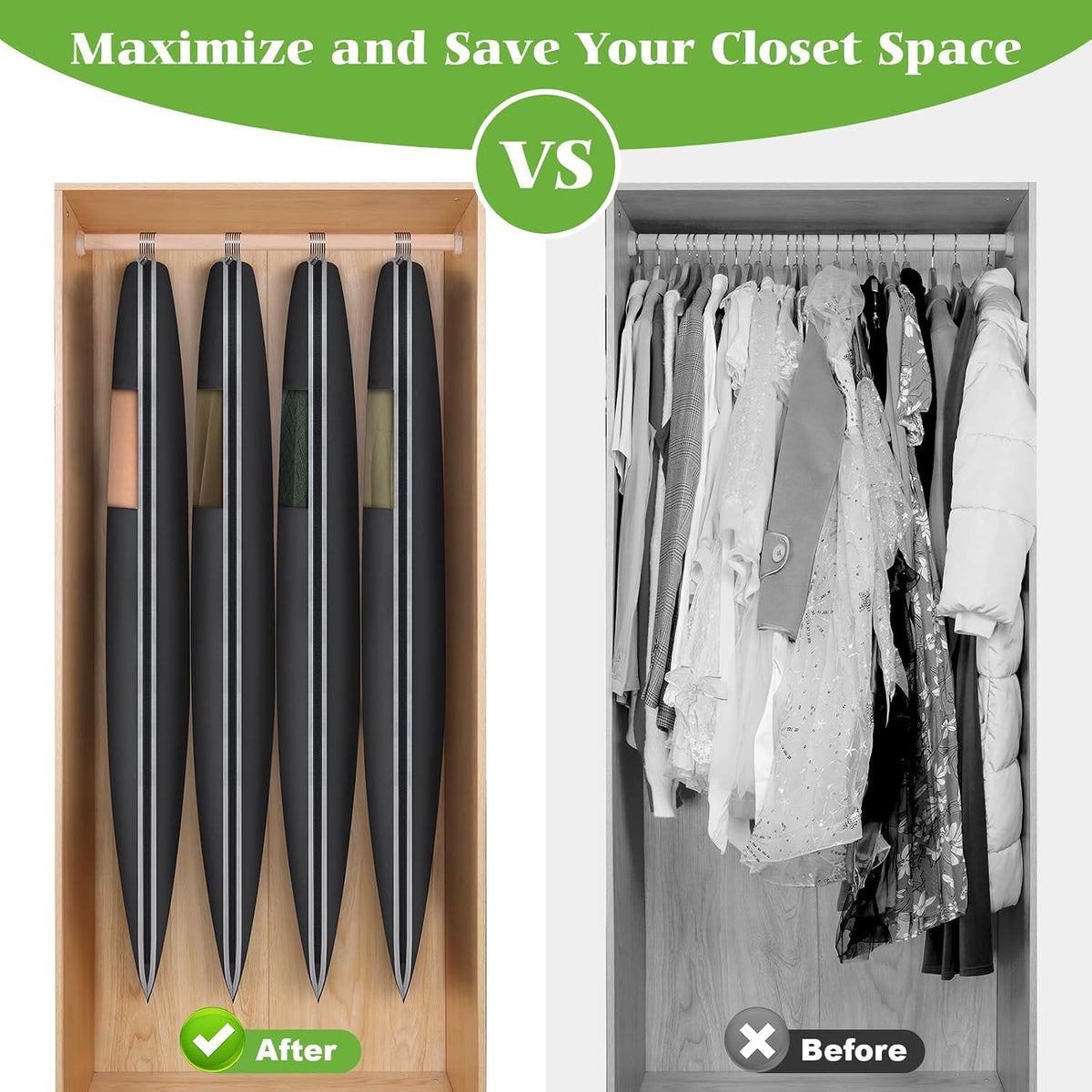 KEEGH Space Saving Hanging Garment Bag, Large Garment Bag 50 In, 3 PCS