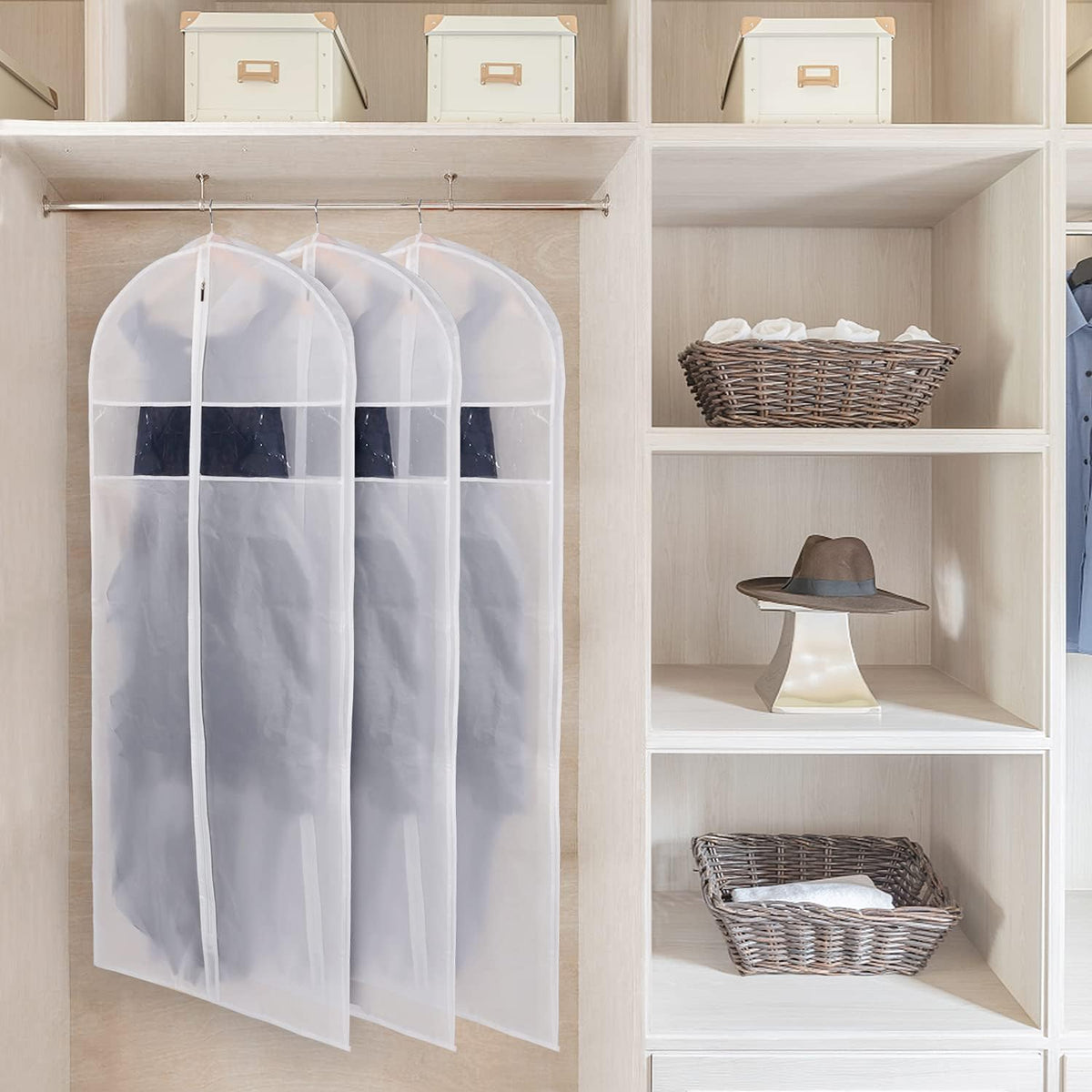 Zilink Dress Garment Bag for Storage Dress Cover Bag for Long Dresses 72 in