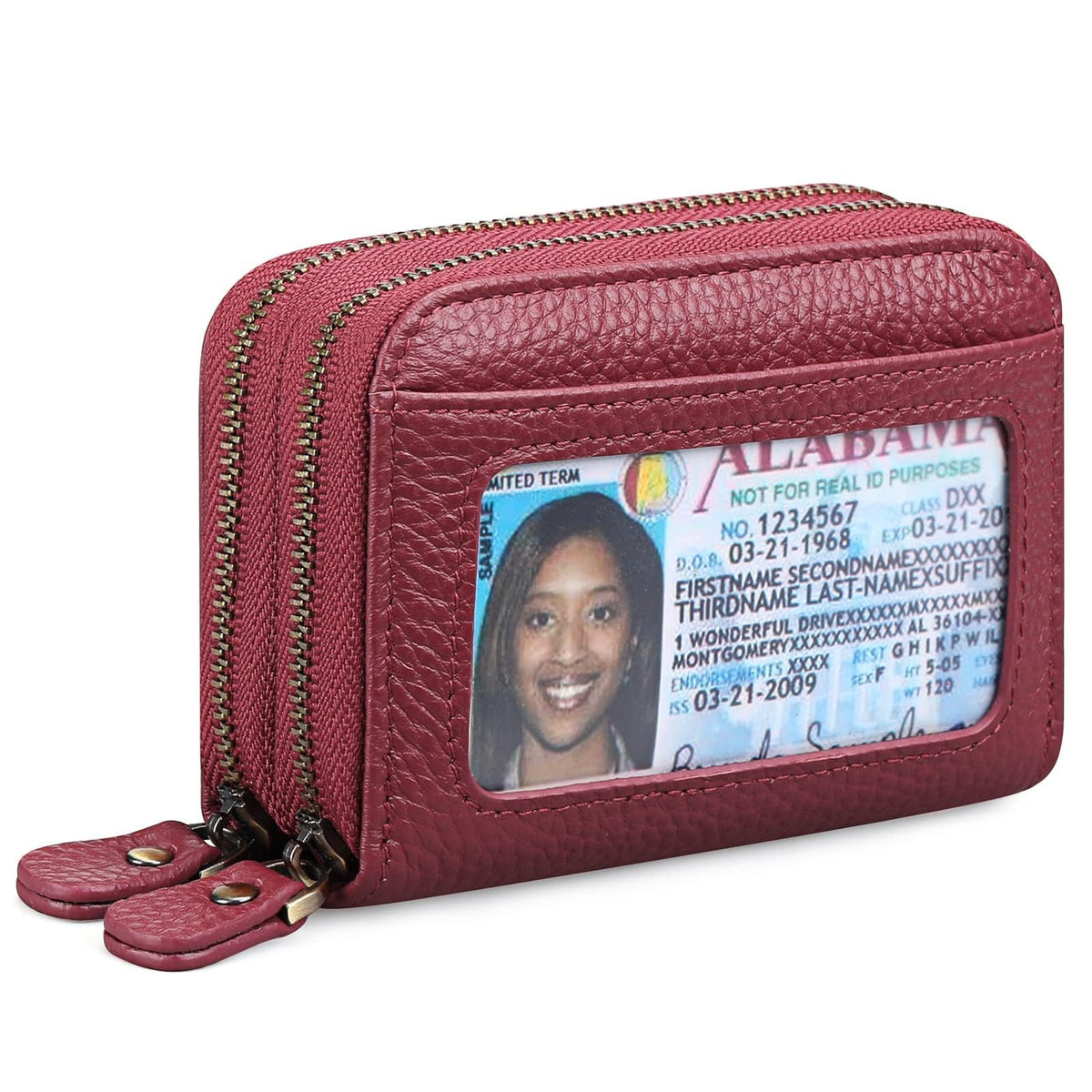 GOIACII Small Genuine Leather Wallet for Women, RFID Blocking Credit Card Holder Wallet