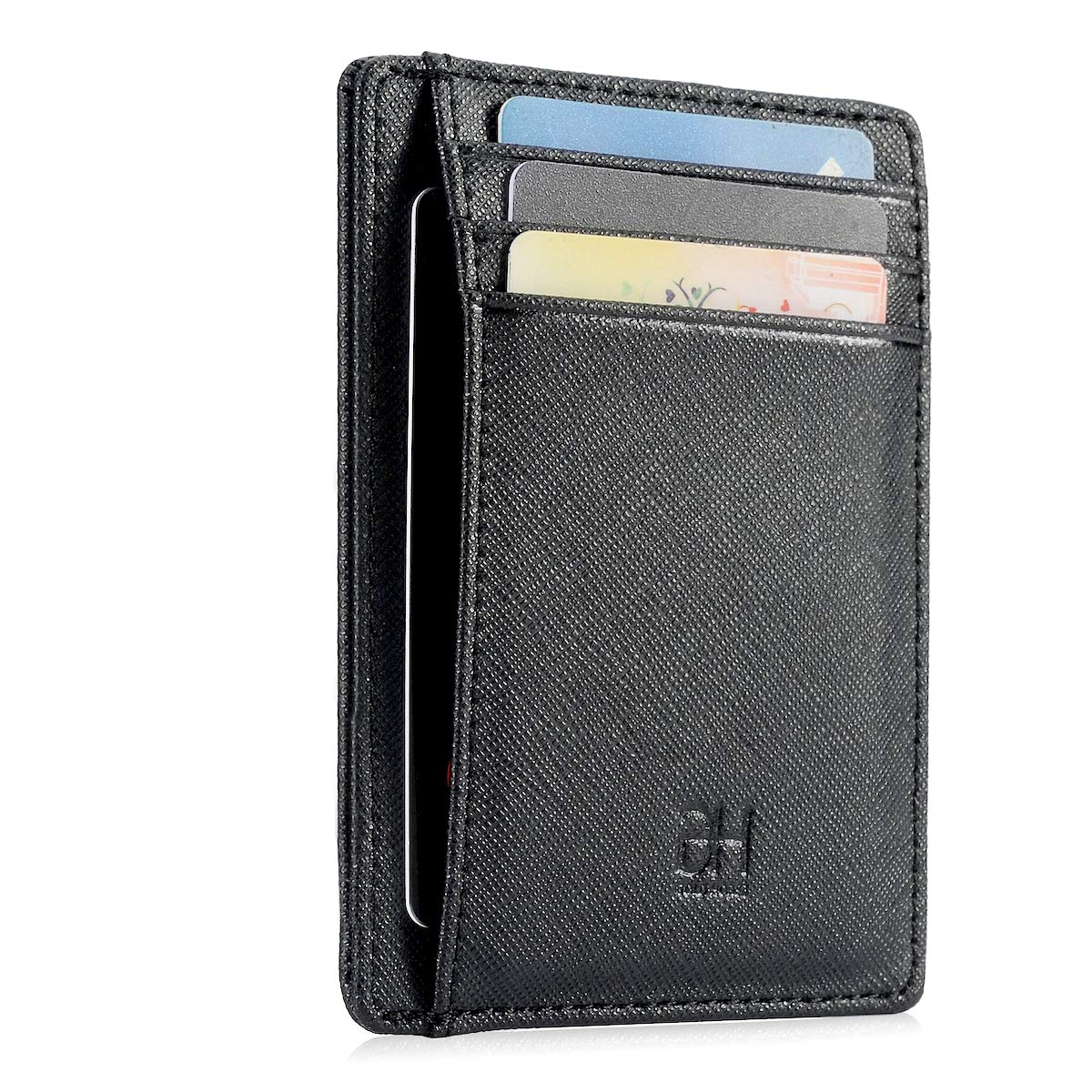 GH GOLD HORSE Slim RFID Blocking Card Holder Minimalist Leather Front Pocket Wallet for Women