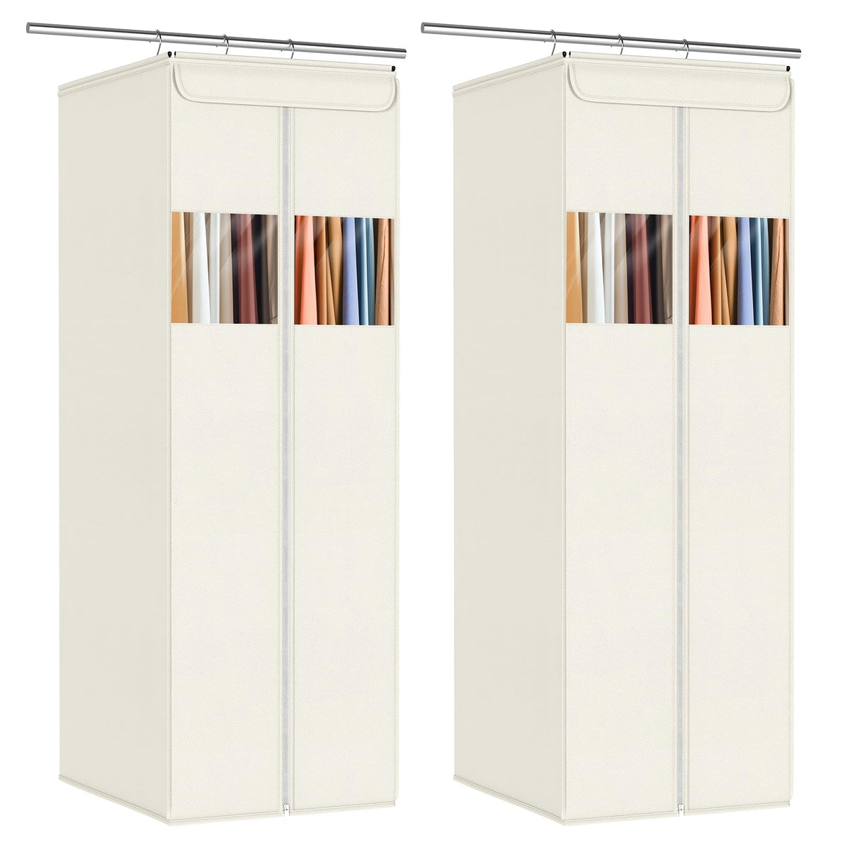 Zilink Garment Bags for Hanging Clothes Hanging Storage Bags 54 in, 2 Pack