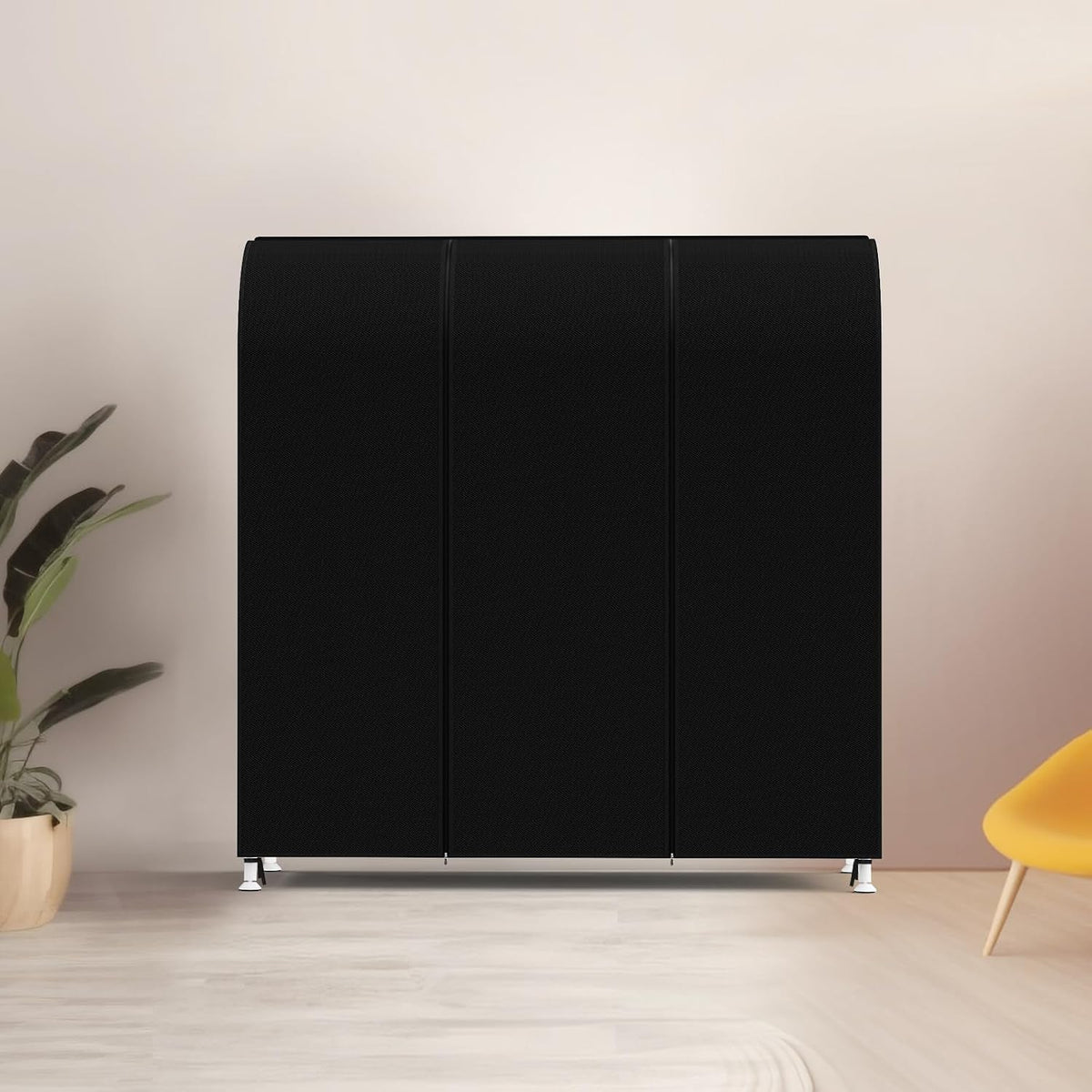 Zilink Garment Rack Cover Clothes Rack Cover Wardrobe Cover 60in, Black