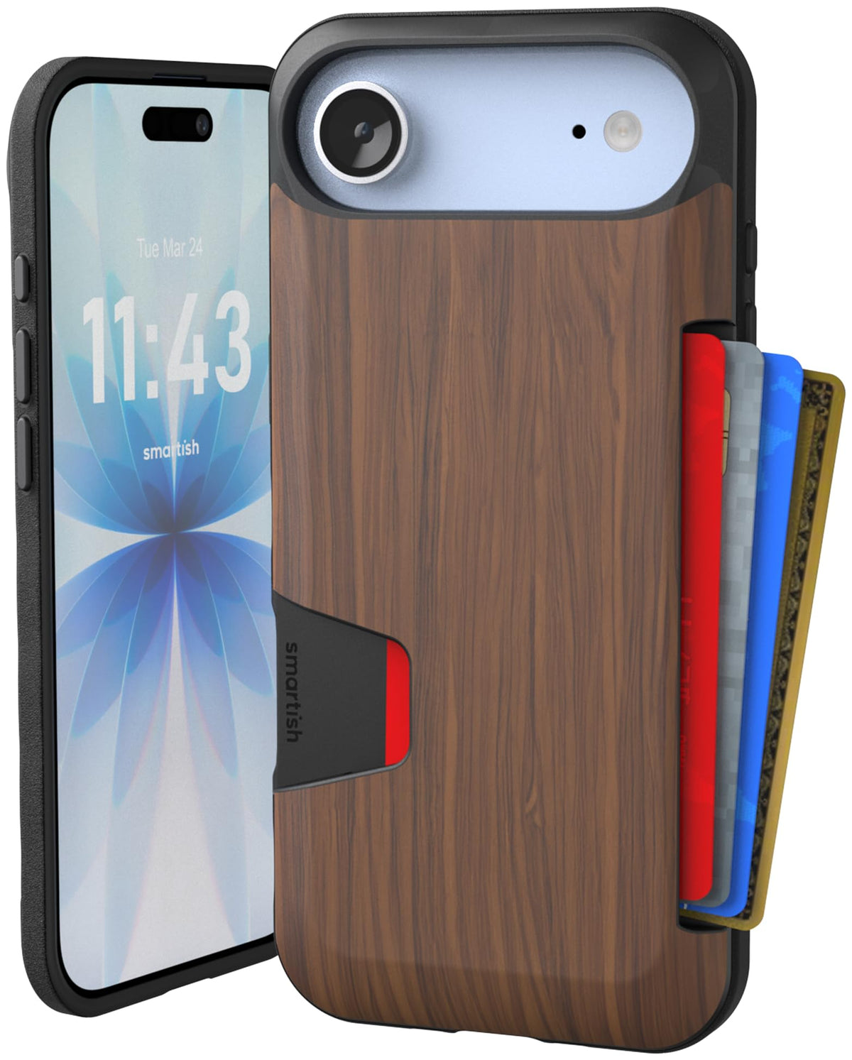 Smartish iPhone 18 Pro/17 Pro Wallet Case, Wallet Slayer Vol 1, Black