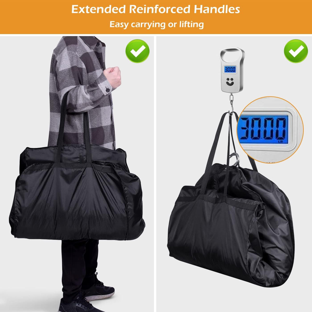 MISSLO Garment Bags for Travel Heavy Duty Moving Bags Large Capacity Hanging Clothes Bag for 20 Shirts Waterproof Fabric Suit Covers for Closet Storage 2 Packs, 43"