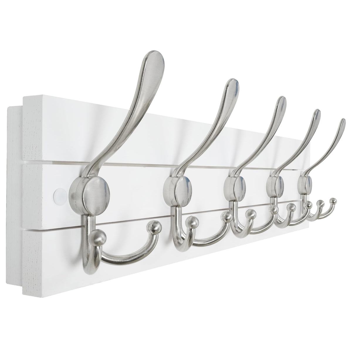 SKOLOO Rustic Coat Rack Wall Mount, 16" Stud Spacing, Solid Wood, Brown