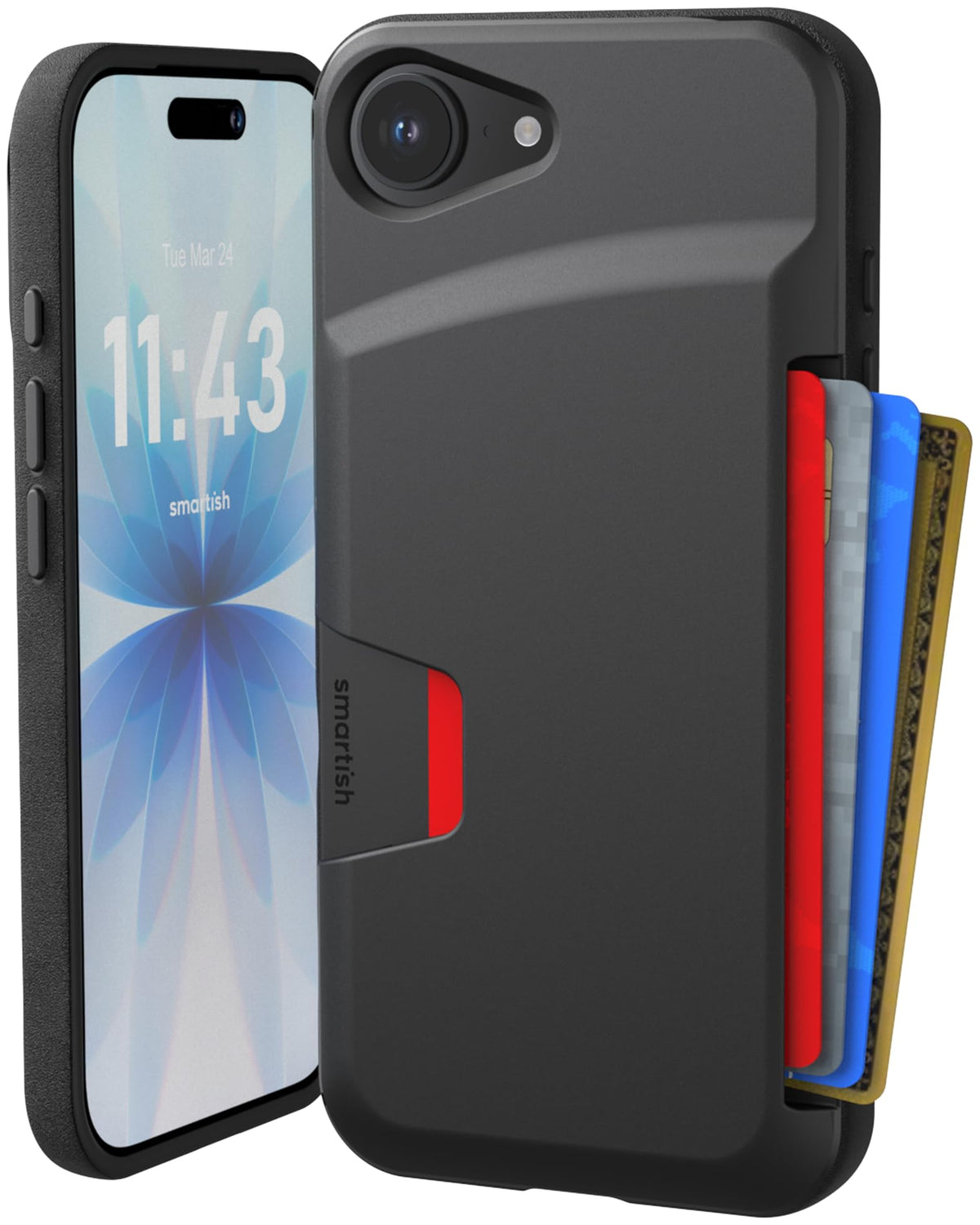 Smartish iPhone 18 Pro/17 Pro Wallet Case, Wallet Slayer Vol 1, Black