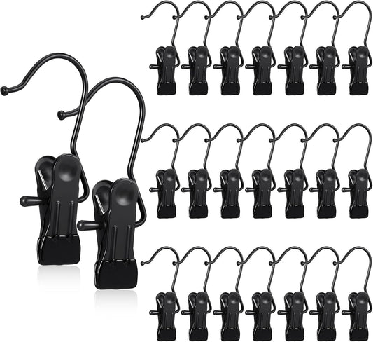 Hotop 20 Pieces Boot Hanger Clips Heavy Duty Closet Space Saving, Black