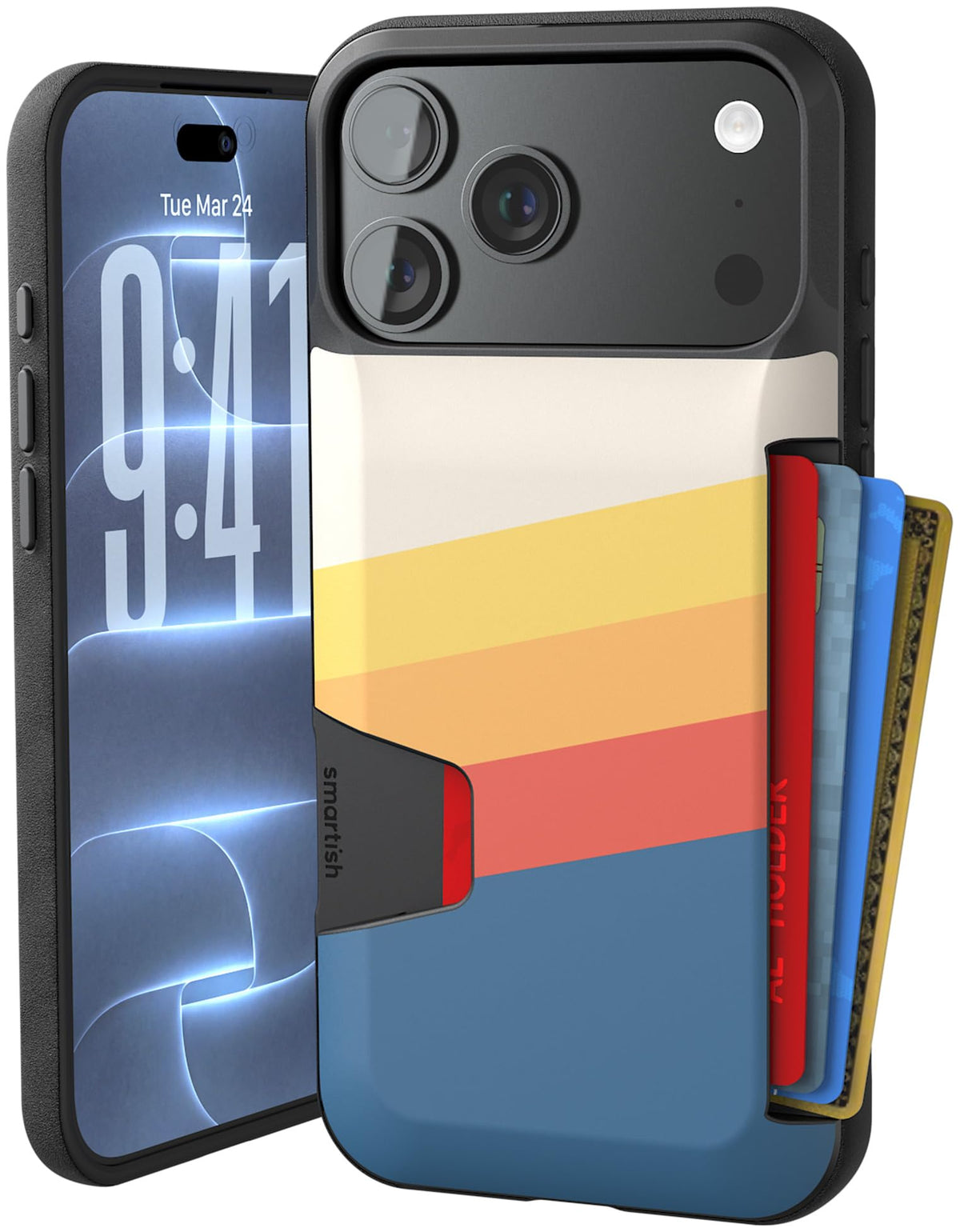 Smartish iPhone 18 Pro/17 Pro Wallet Case, Wallet Slayer Vol 1, Black