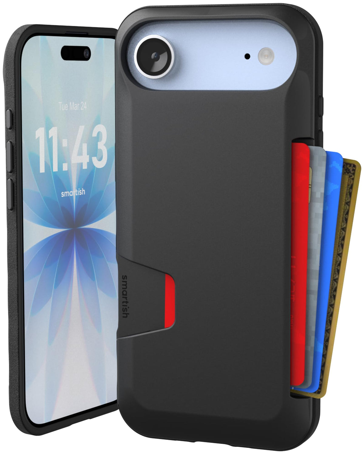 Smartish iPhone 18 Pro/17 Pro Wallet Case, Wallet Slayer Vol 1, Black