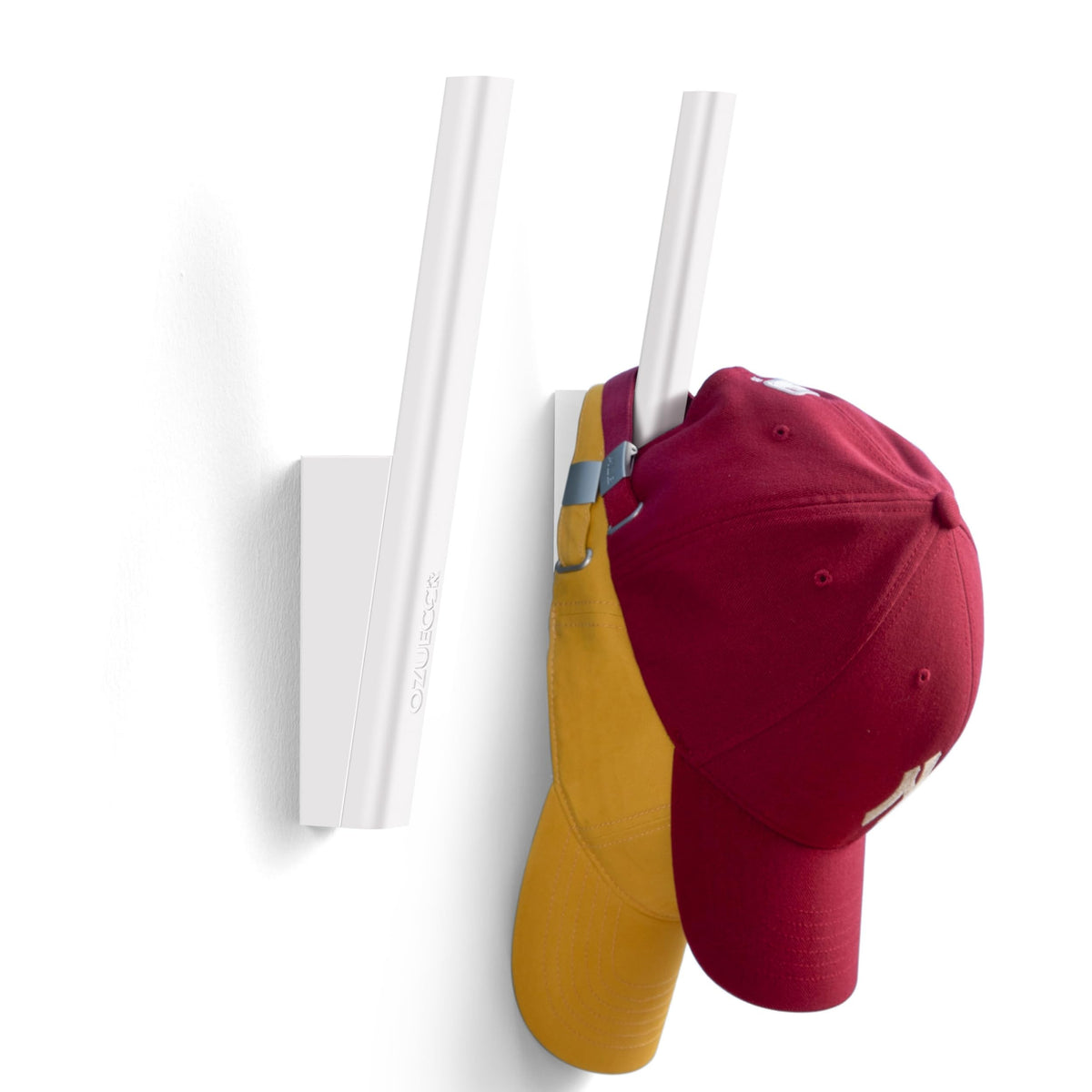 Ozueccr Hat Rack for Baseball Caps – Wall Mounted Vertical Hat Holder, Multi-Purpose Wall Hook, Closet Cap Organizer, Sturdy Compact, Easy to Install
