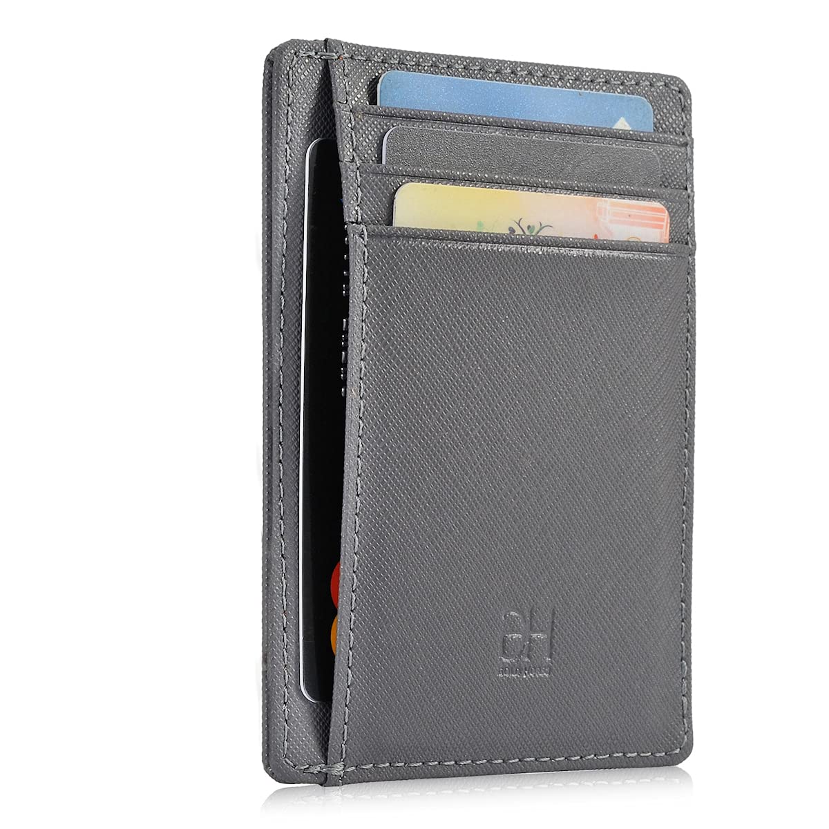 GH GOLD HORSE Slim RFID Blocking Card Holder Minimalist Leather Front Pocket Wallet for Women